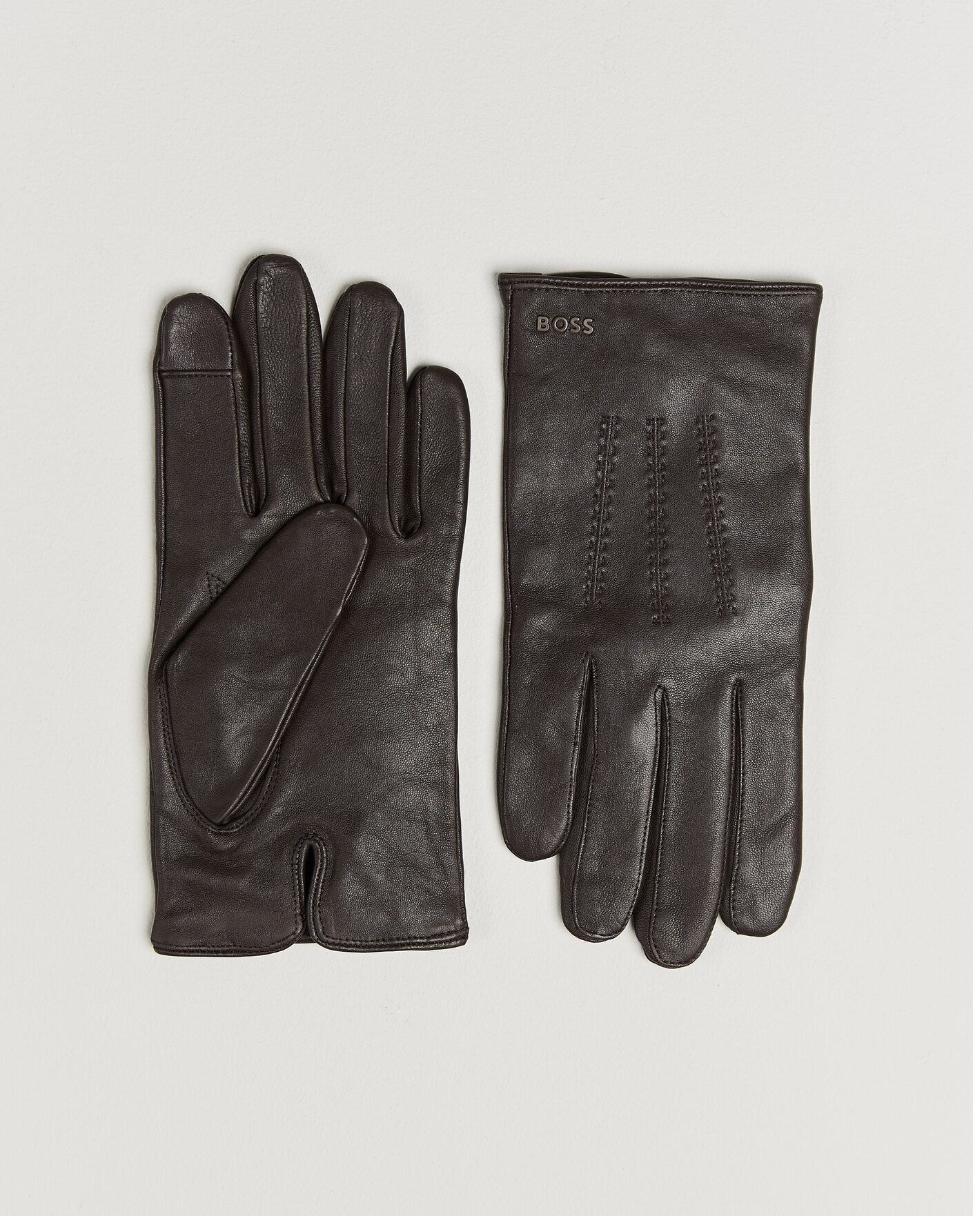 Herren | Handschuhe | BOSS BLACK | Hainz Leather Glove Dark Brown