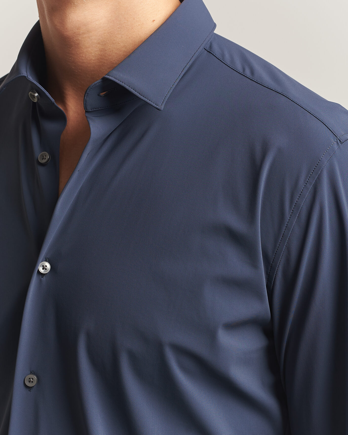 Herren | Hemden | BOSS BLACK | Hank 4-Way Stretch Shirt Dark Blue
