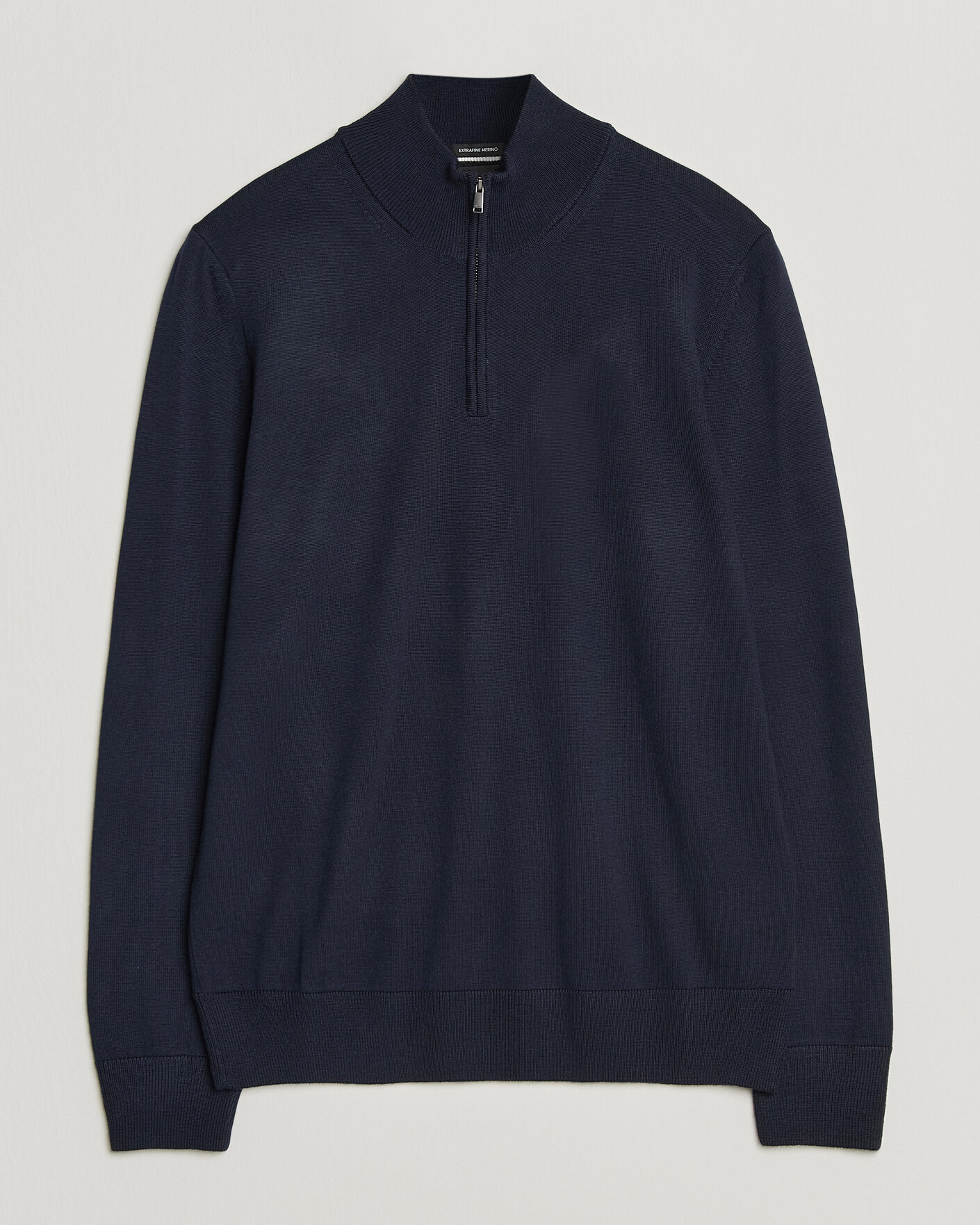 Herren | Pullover | BOSS BLACK | Ebenji Merino Knitted Half Zip Dark Blue