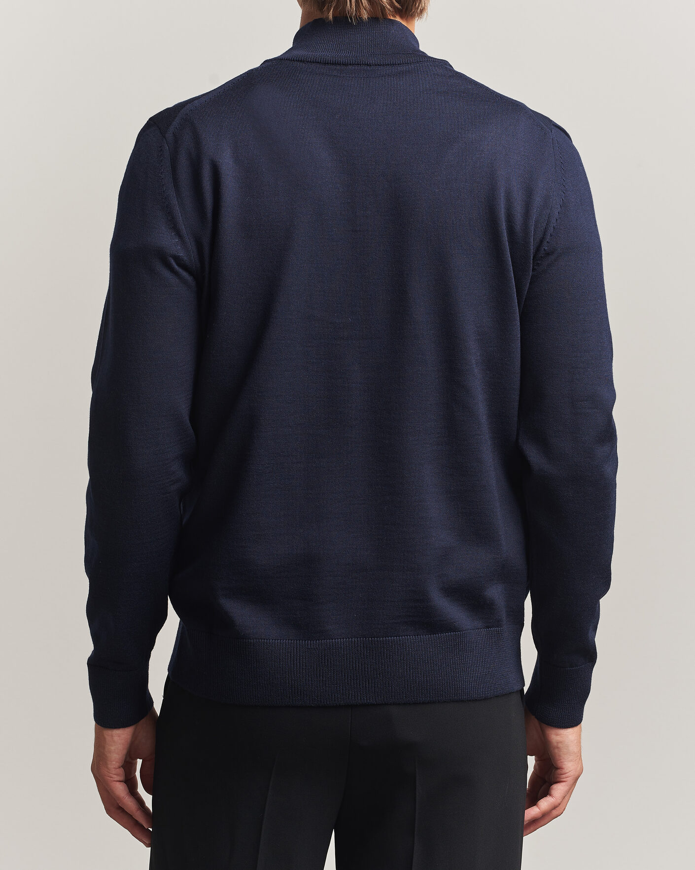 Herren | Pullover | BOSS BLACK | Ebenji Merino Knitted Half Zip Dark Blue
