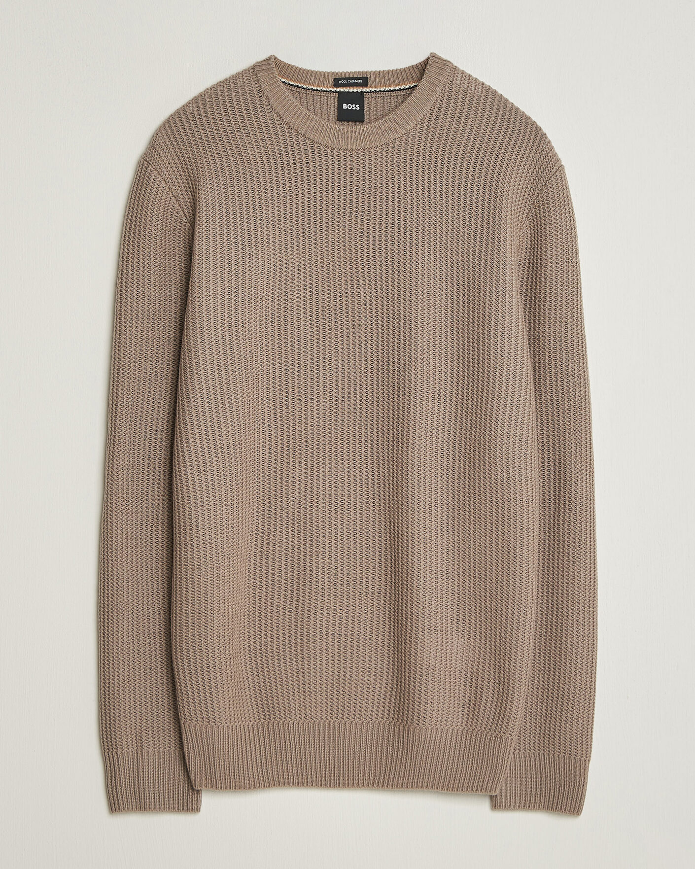 Herren | Pullover | BOSS BLACK | Fiocchetto Wool/Cashmere Crew Neck Open Brown