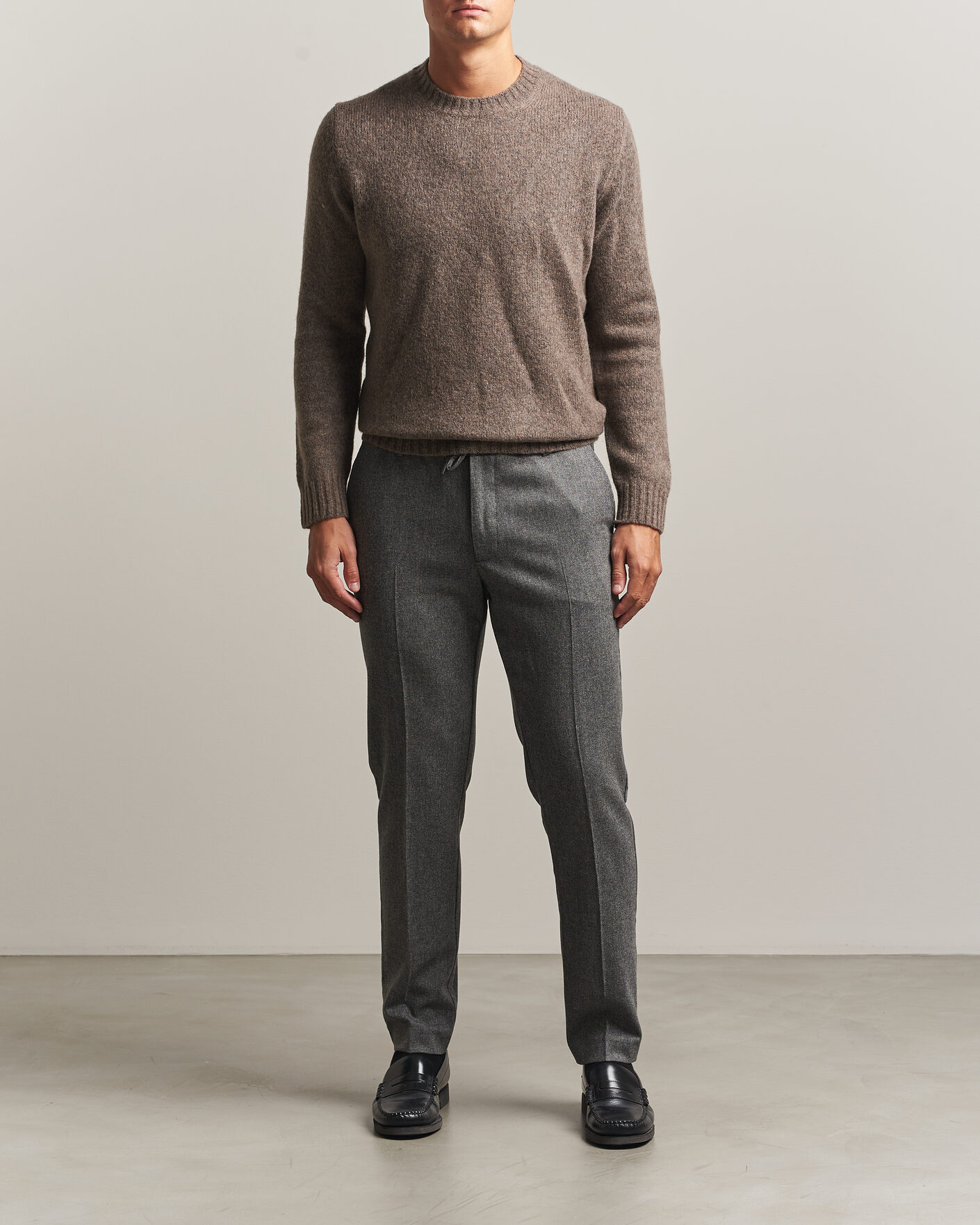 Herren | Hosen | BOSS BLACK | Kane Brushed Drawstring Trousers Medium Grey