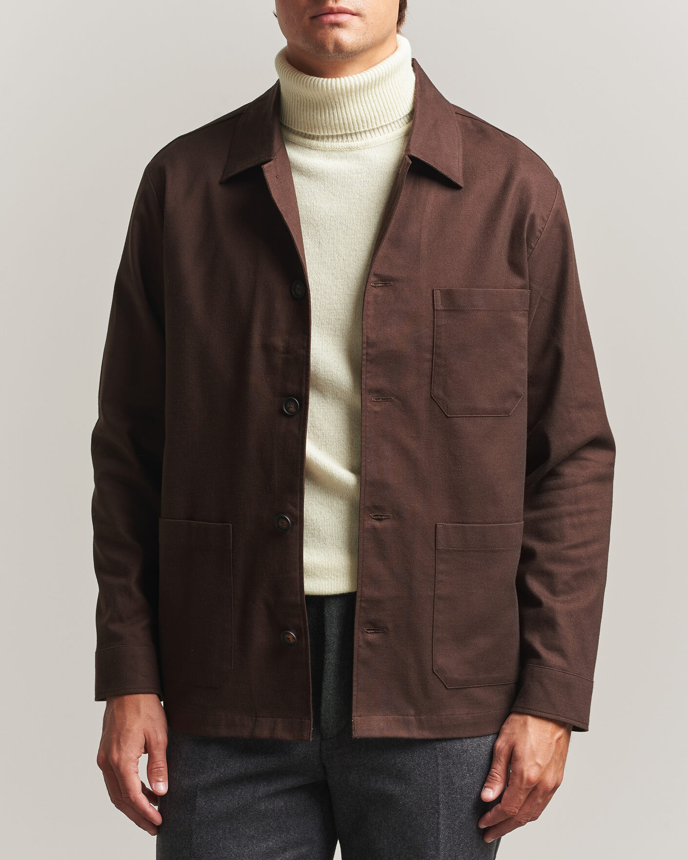 Herren | Hemden | BOSS BLACK | Cai Cotton Overshirt Dark Brown