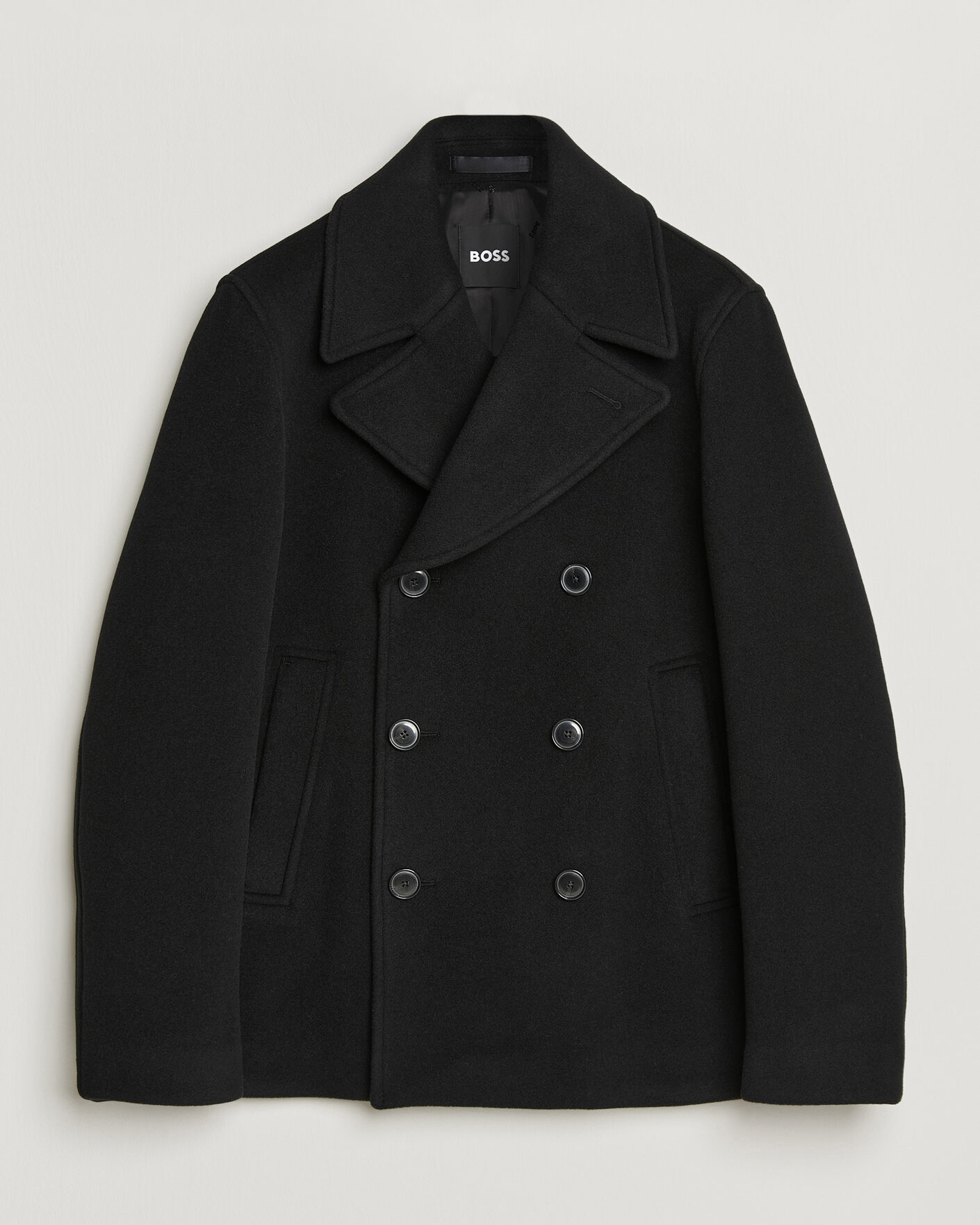 Herren | Jacken | BOSS BLACK | Hyde Wool Peacoat Black