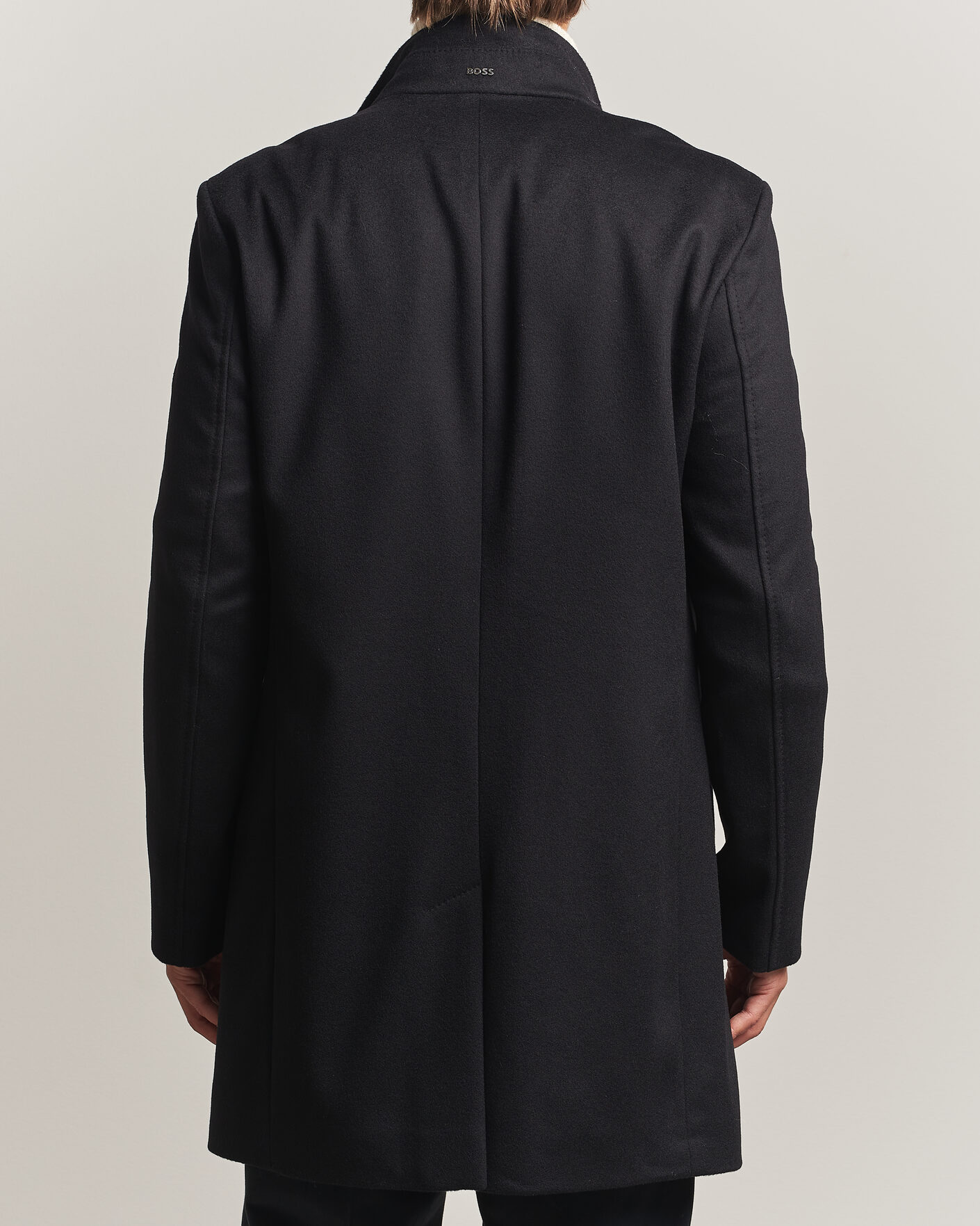 Herren | Jacken | BOSS BLACK | Hyde Wool Stand Up Collar Coat Black
