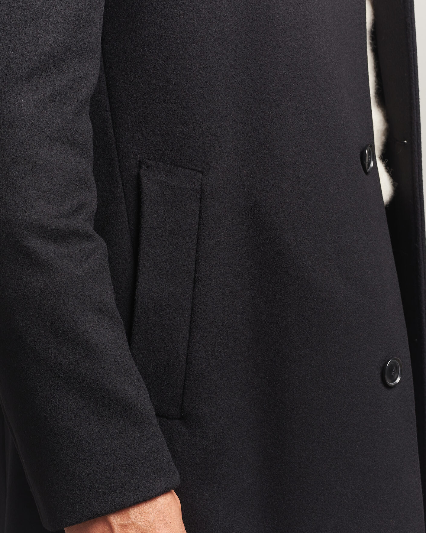 Herren | Jacken | BOSS BLACK | Hyde Wool Stand Up Collar Coat Black