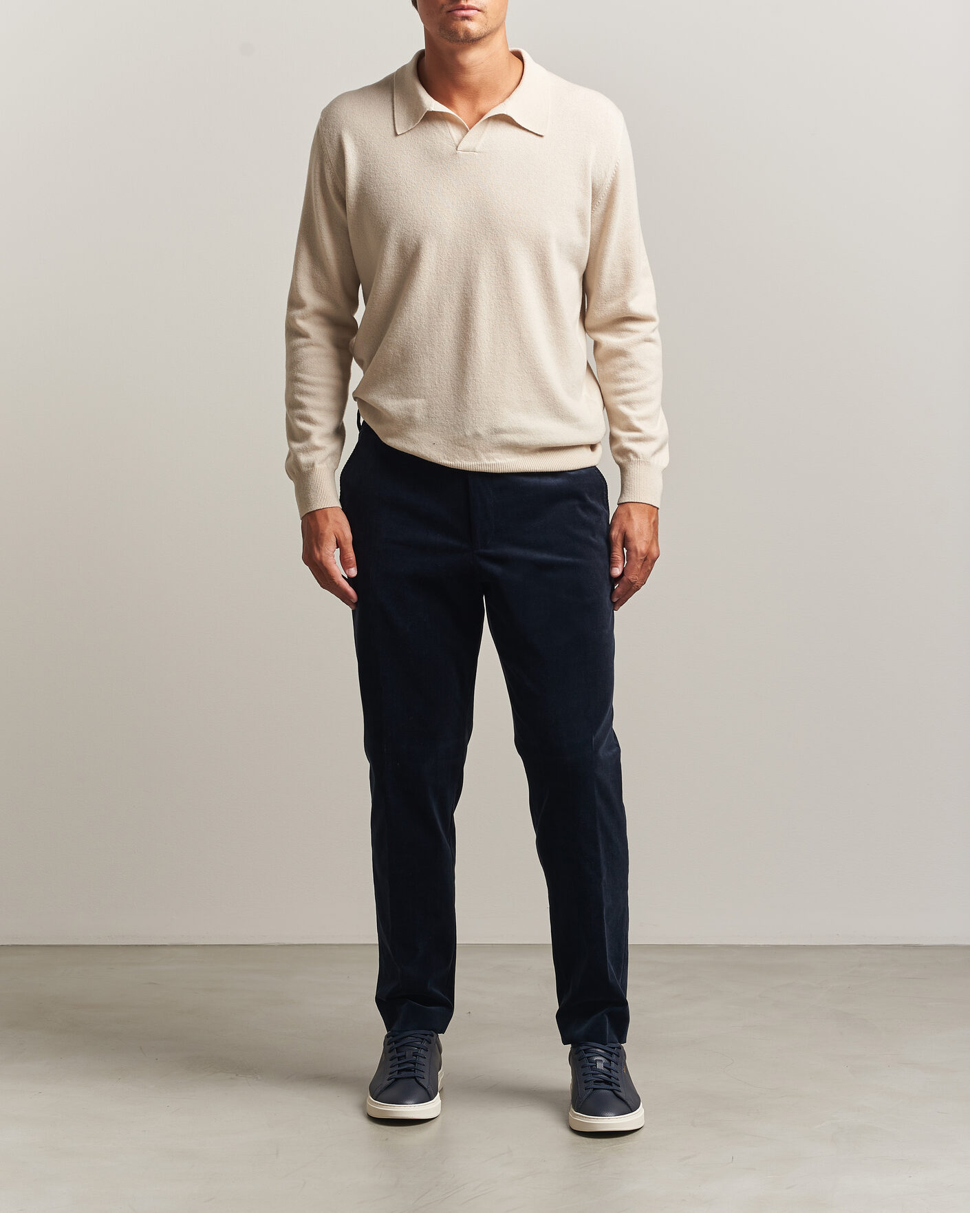 Herren | Hosen | BOSS BLACK | Perin Corduroy Drawstring Trousers Dark Blue