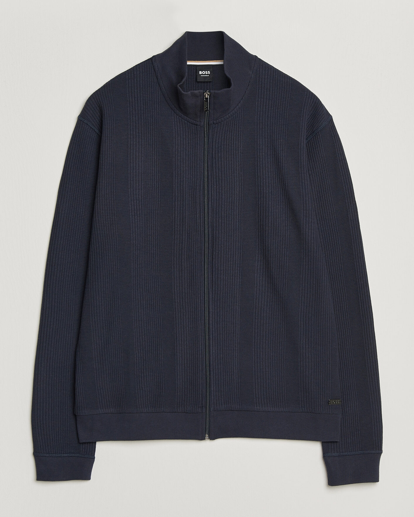 Herren | Pullover | BOSS BLACK | Structured Loungewear Full Zip Dark Blue
