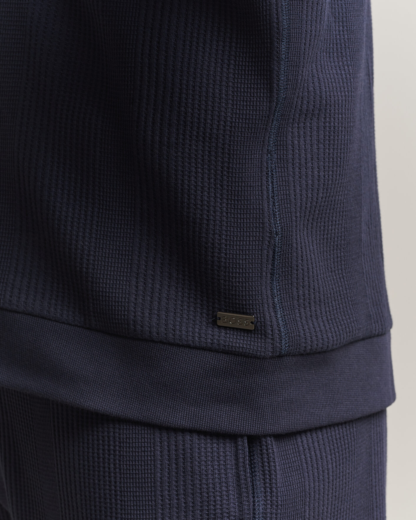 Herren | Pullover | BOSS BLACK | Structured Loungewear Full Zip Dark Blue