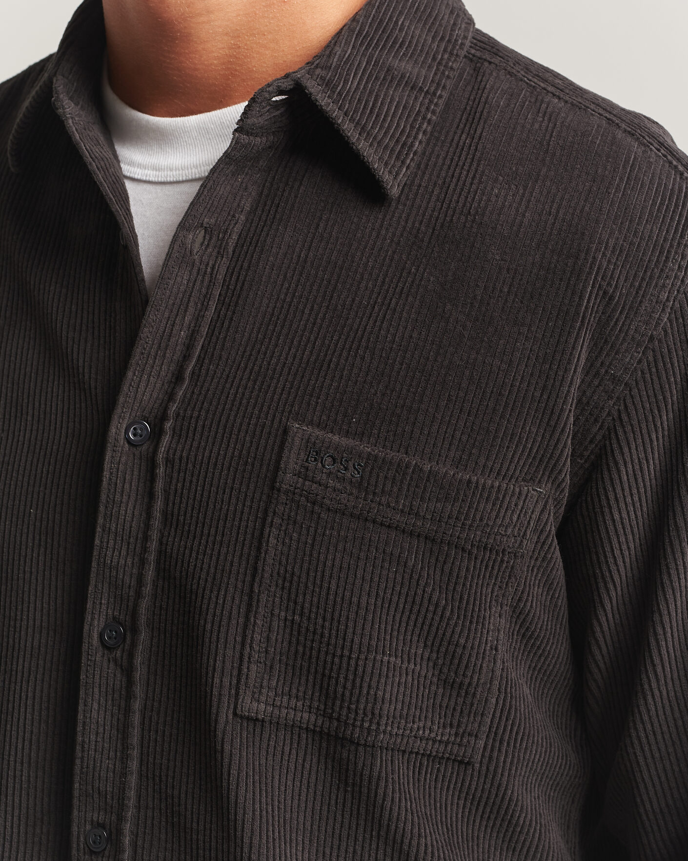 Herren | Hemden | BOSS ORANGE | Relegant Corduroy Shirt Black