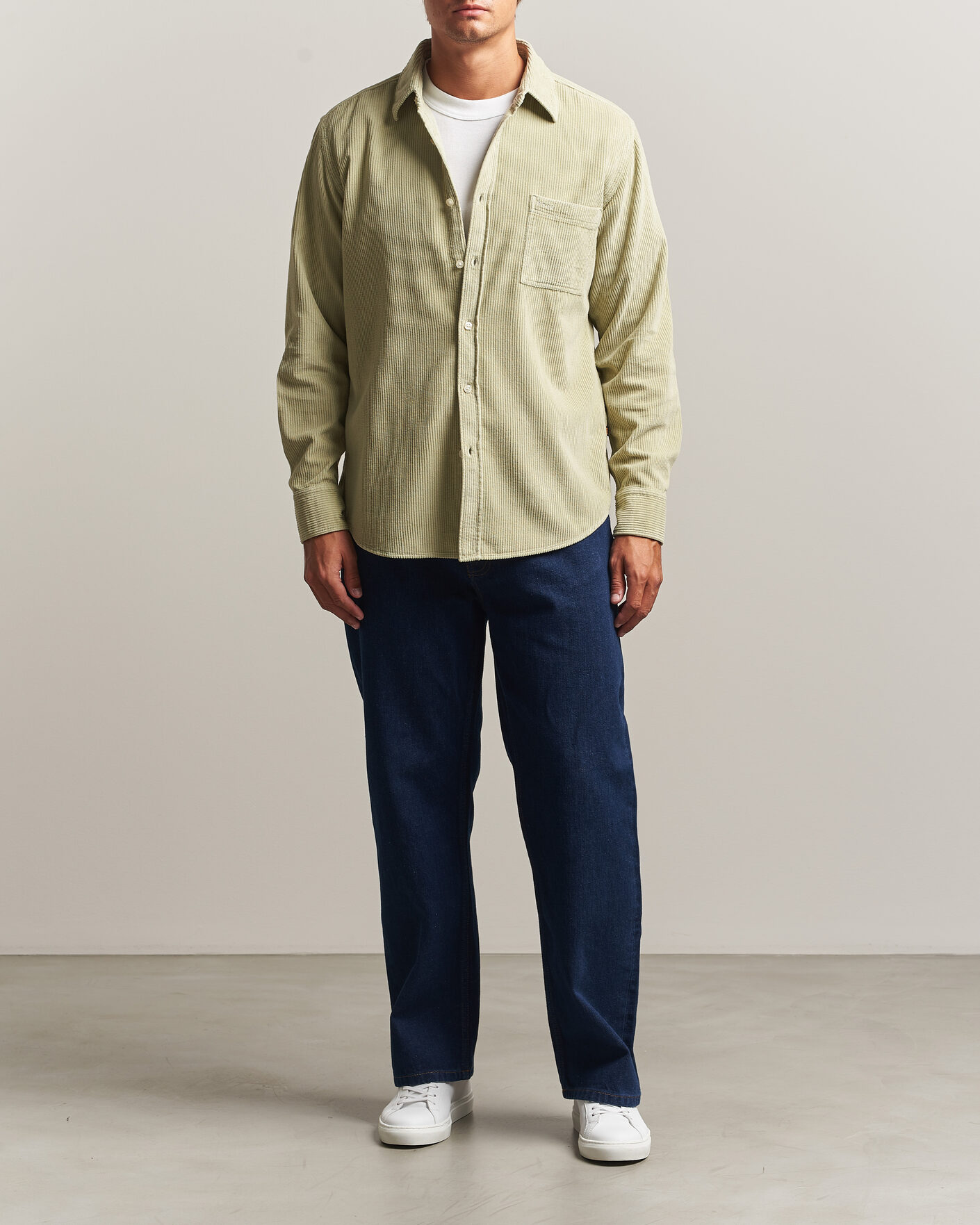 Herren | Hemden | BOSS ORANGE | Relegant Corduroy Shirt Open Green