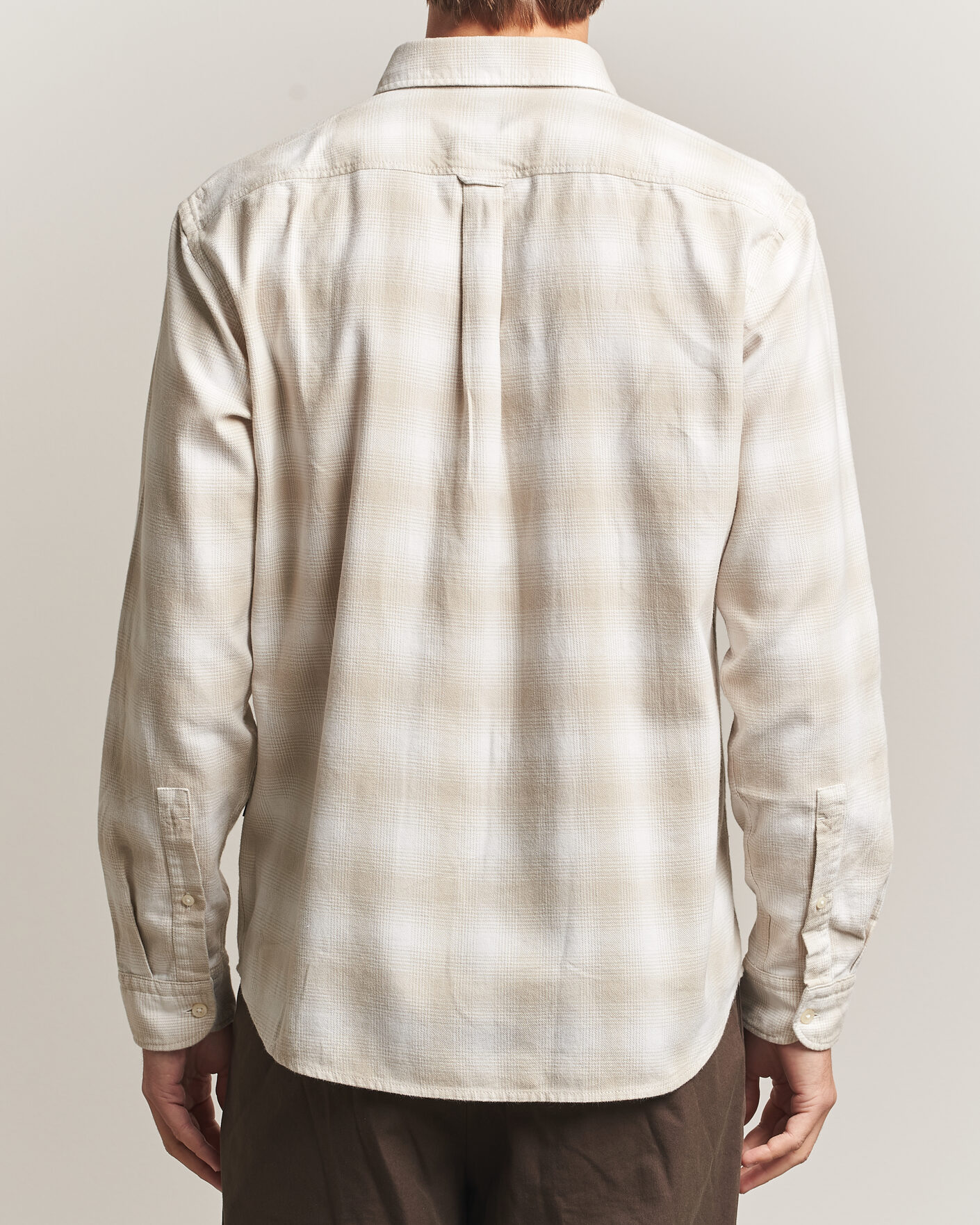 Herren | Hemden | BOSS ORANGE | Rickert Brushed Cotton Checked Shirt Light Beige