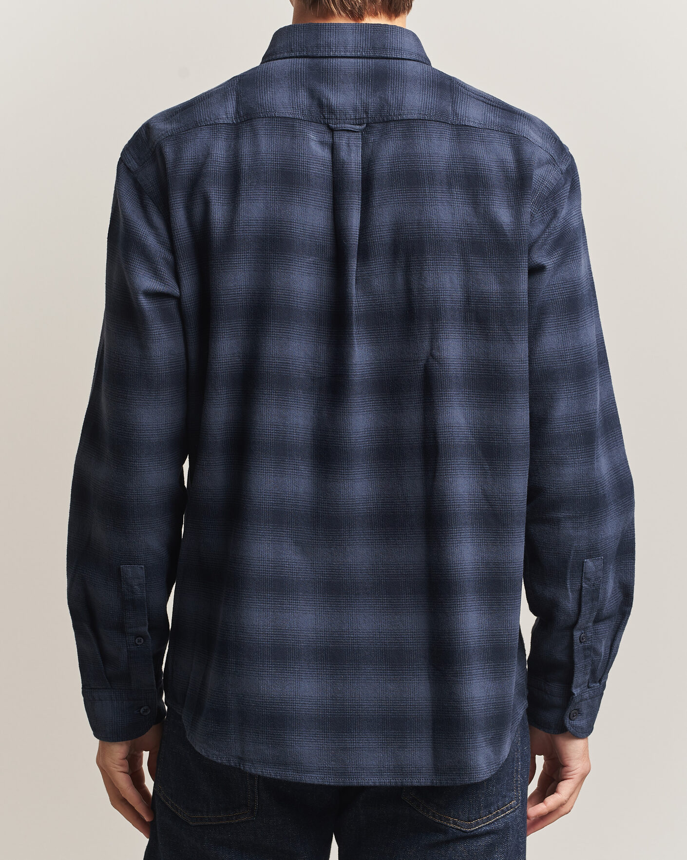 Herren | Hemden | BOSS ORANGE | Rickert Brushed Cotton Checked Shirt Dark Blue