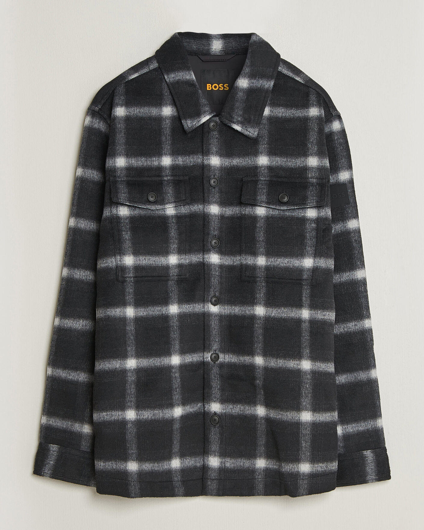 Herren | Jacken | BOSS ORANGE | Losky Flannel Checked Overshirt Black