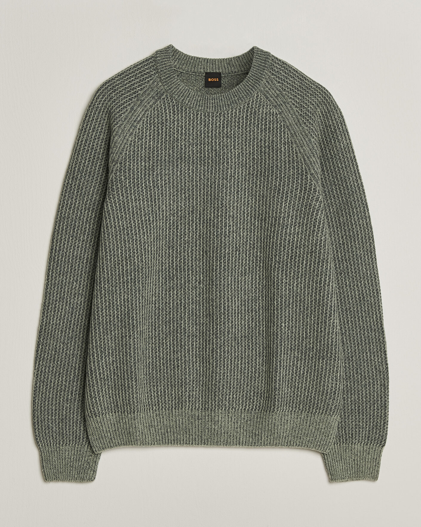 Herren | Pullover | BOSS ORANGE | Kepler Wool Knitted Sweater Open Green