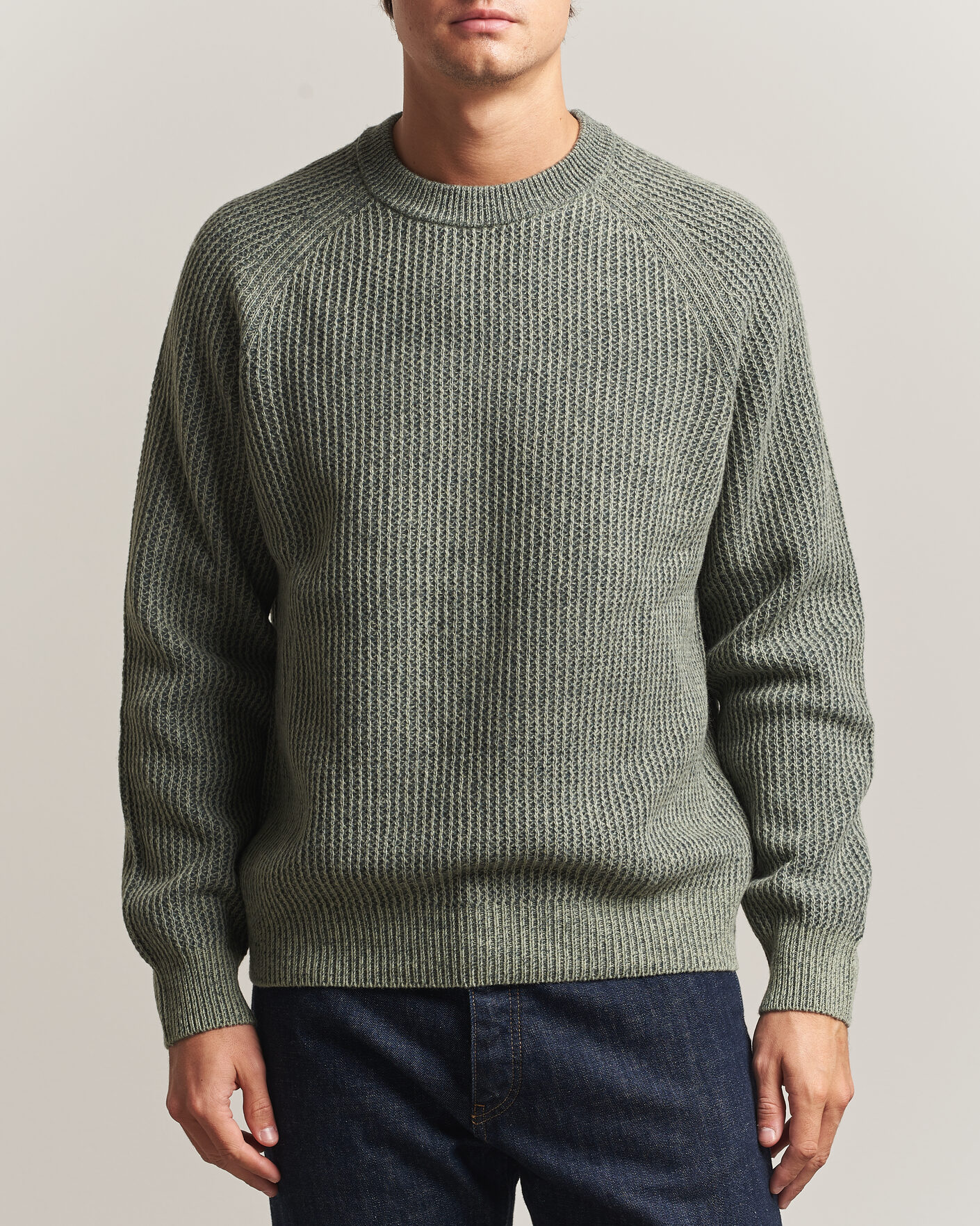 Herren | Pullover | BOSS ORANGE | Kepler Wool Knitted Sweater Open Green