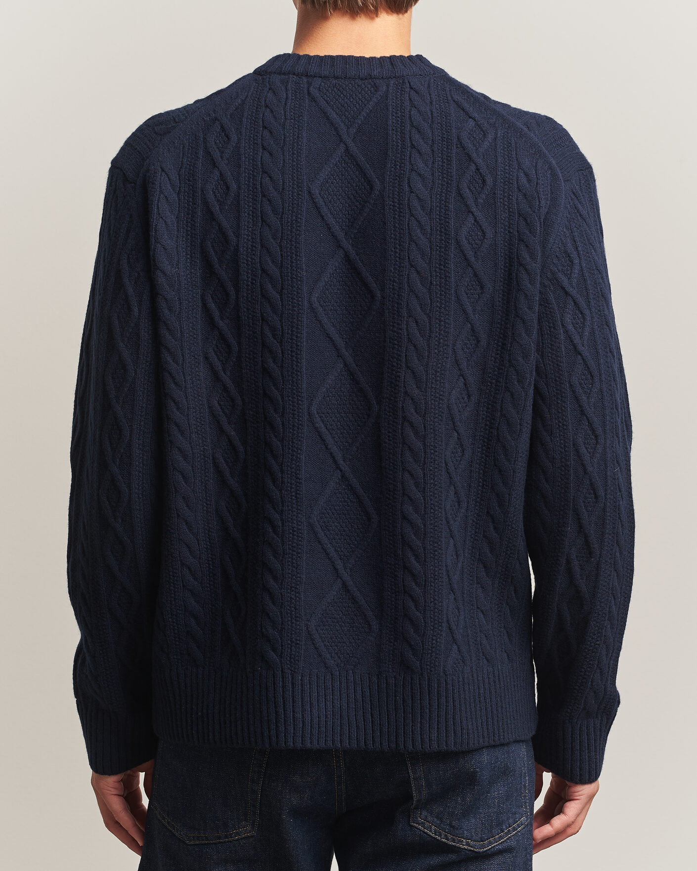 Herren | Pullover | BOSS ORANGE | Atreccio Wool Structured Knitted Sweater Dark Blue
