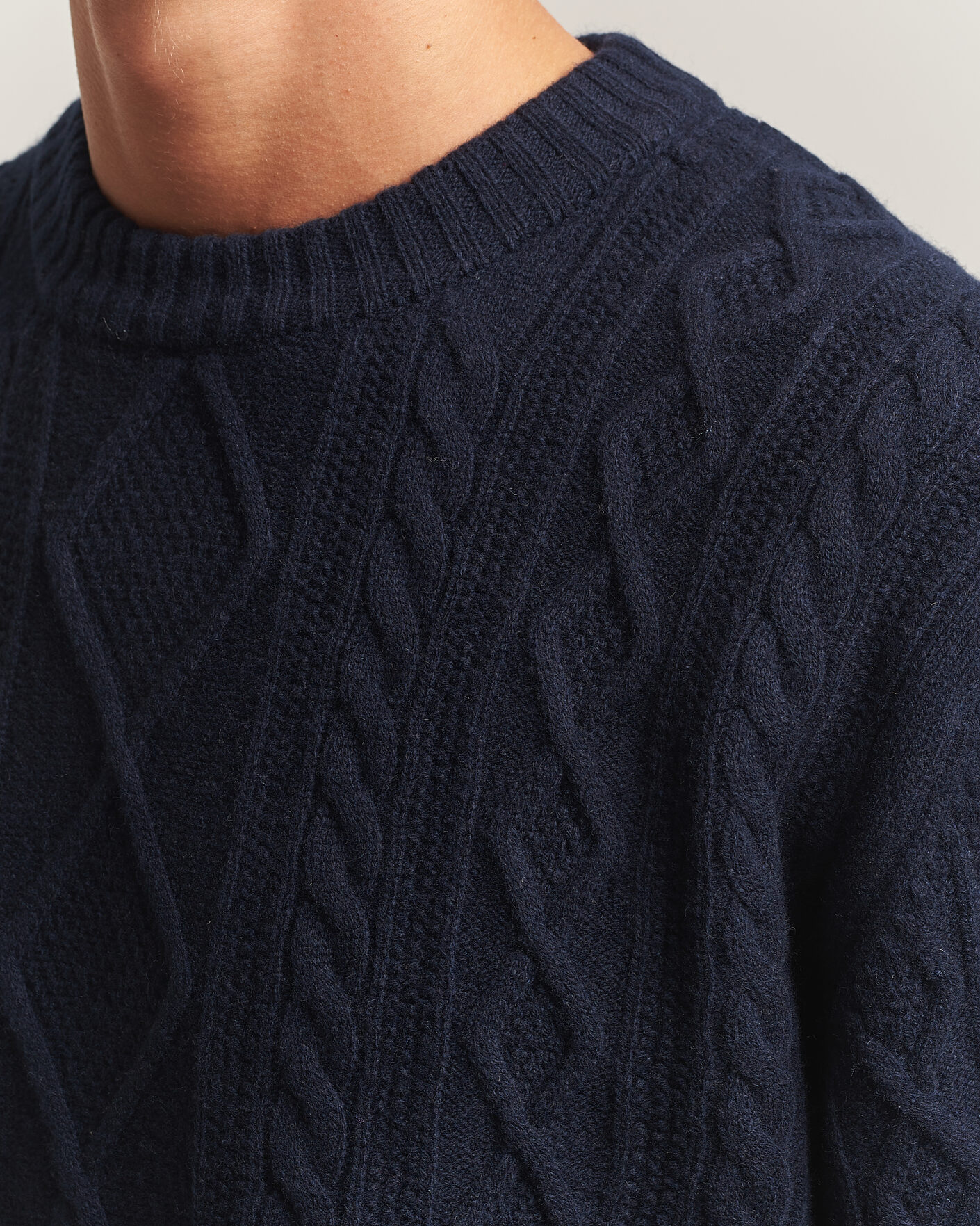 Herren | Pullover | BOSS ORANGE | Atreccio Wool Structured Knitted Sweater Dark Blue