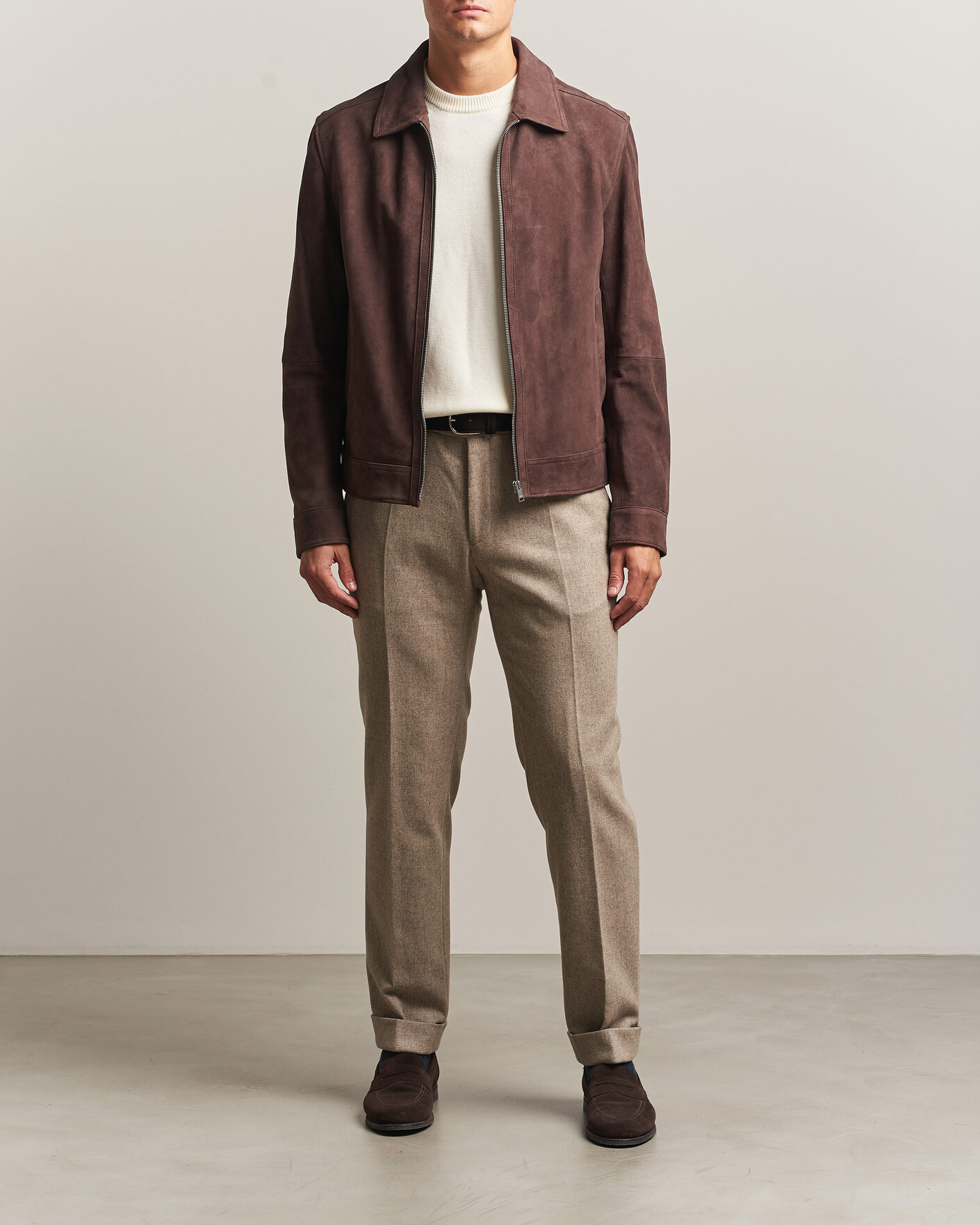 Herren | Jacken | BOSS BLACK | Malbano Suede Jacket Dark Brown