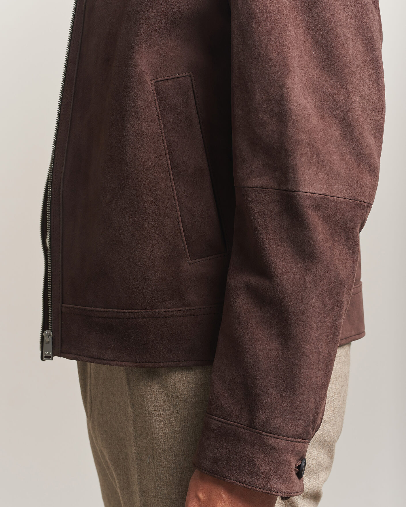 Herren | Jacken | BOSS BLACK | Malbano Suede Jacket Dark Brown