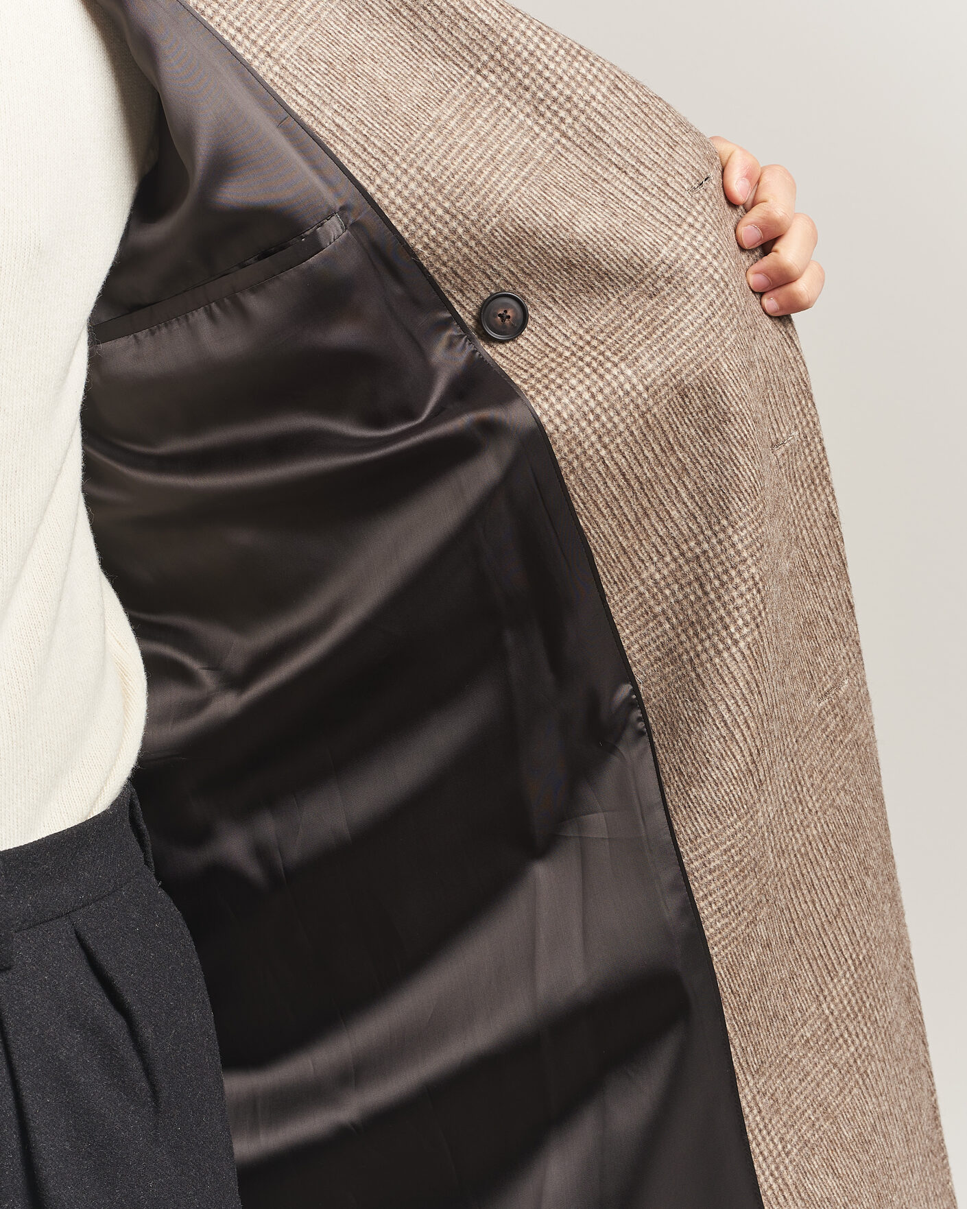 Herren | Jacken | BOSS BLACK | Jared Wool Double Breasted Coat Open Brown