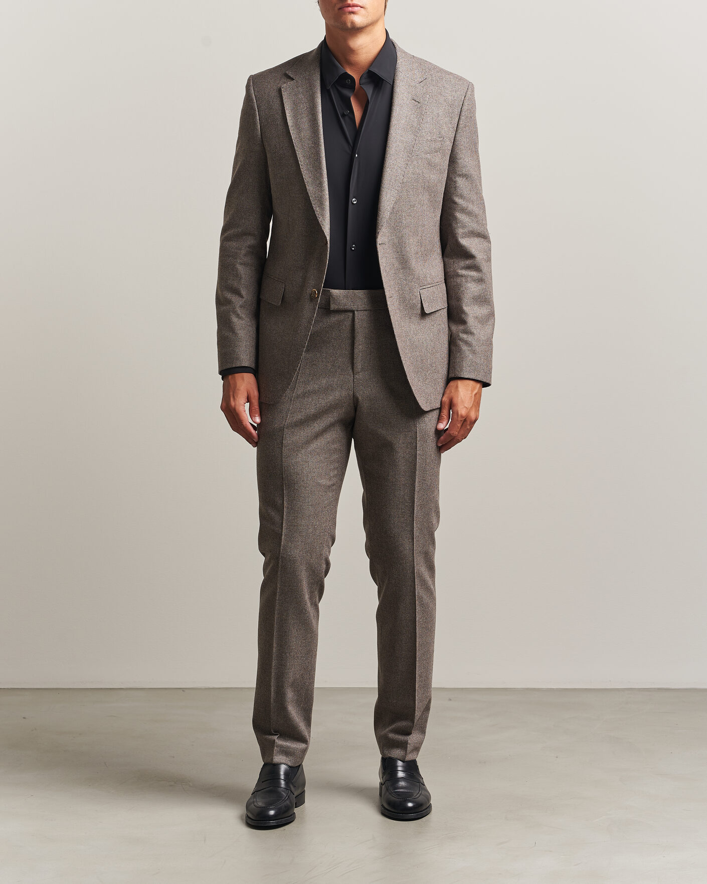 Herren | Anzüge | BOSS BLACK | Huge Wool Pepita Suit Dark Brown