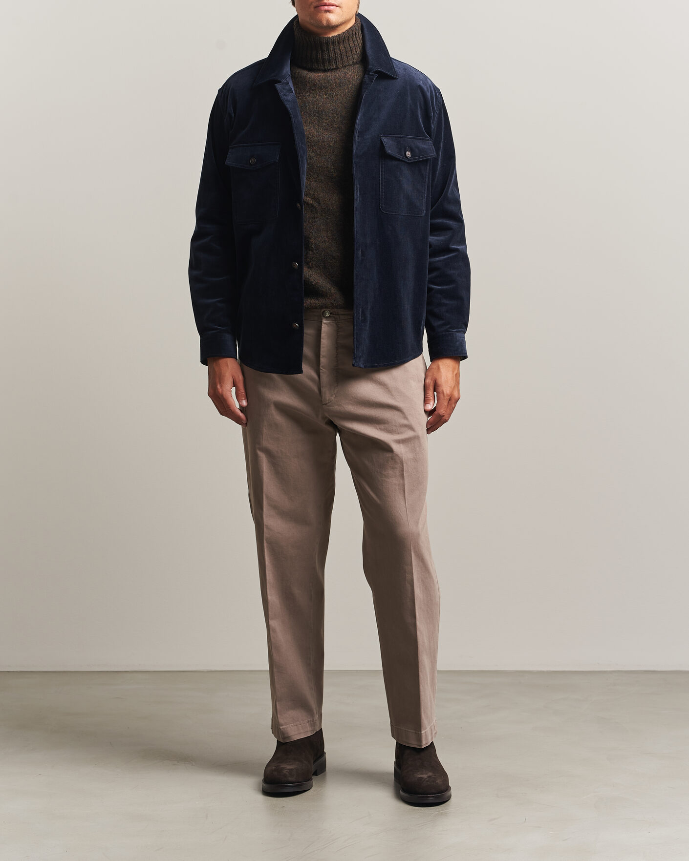 Herren | Hemden | BOSS BLACK | Carper Corduroy Overshirt Dark Blue