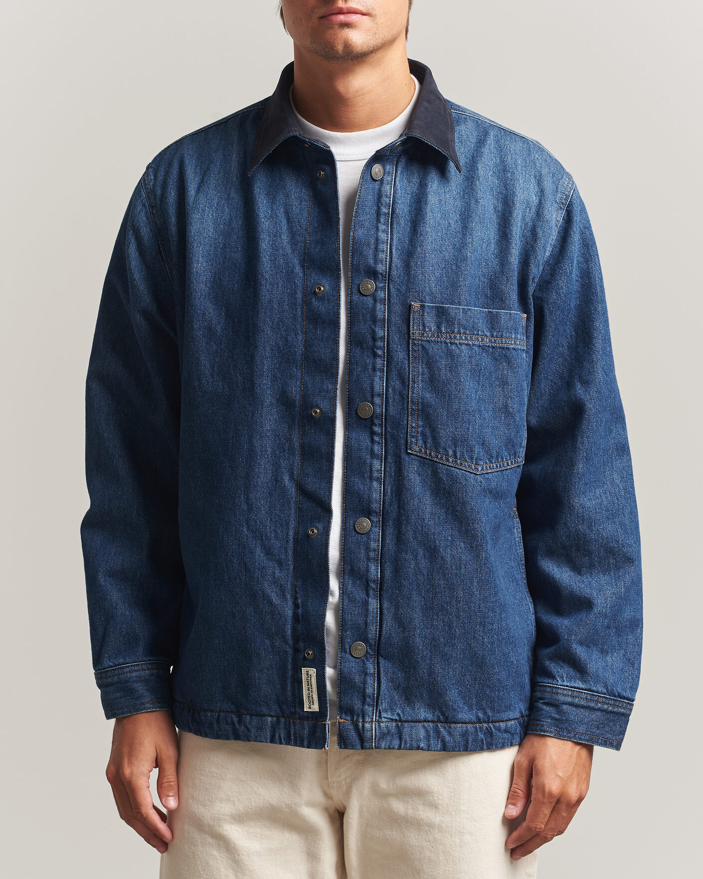 Herren | Hemden | BOSS ORANGE | Laredo Denim Overshirt Navy