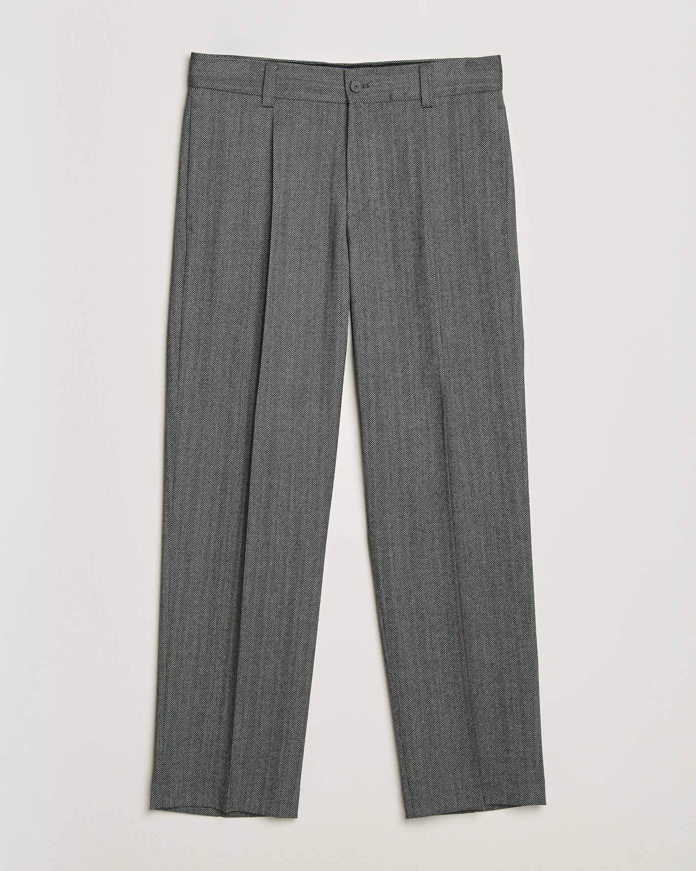 Herren | Hosen | HUGO | Flips Herringbone Suit Trousers Dark Grey
