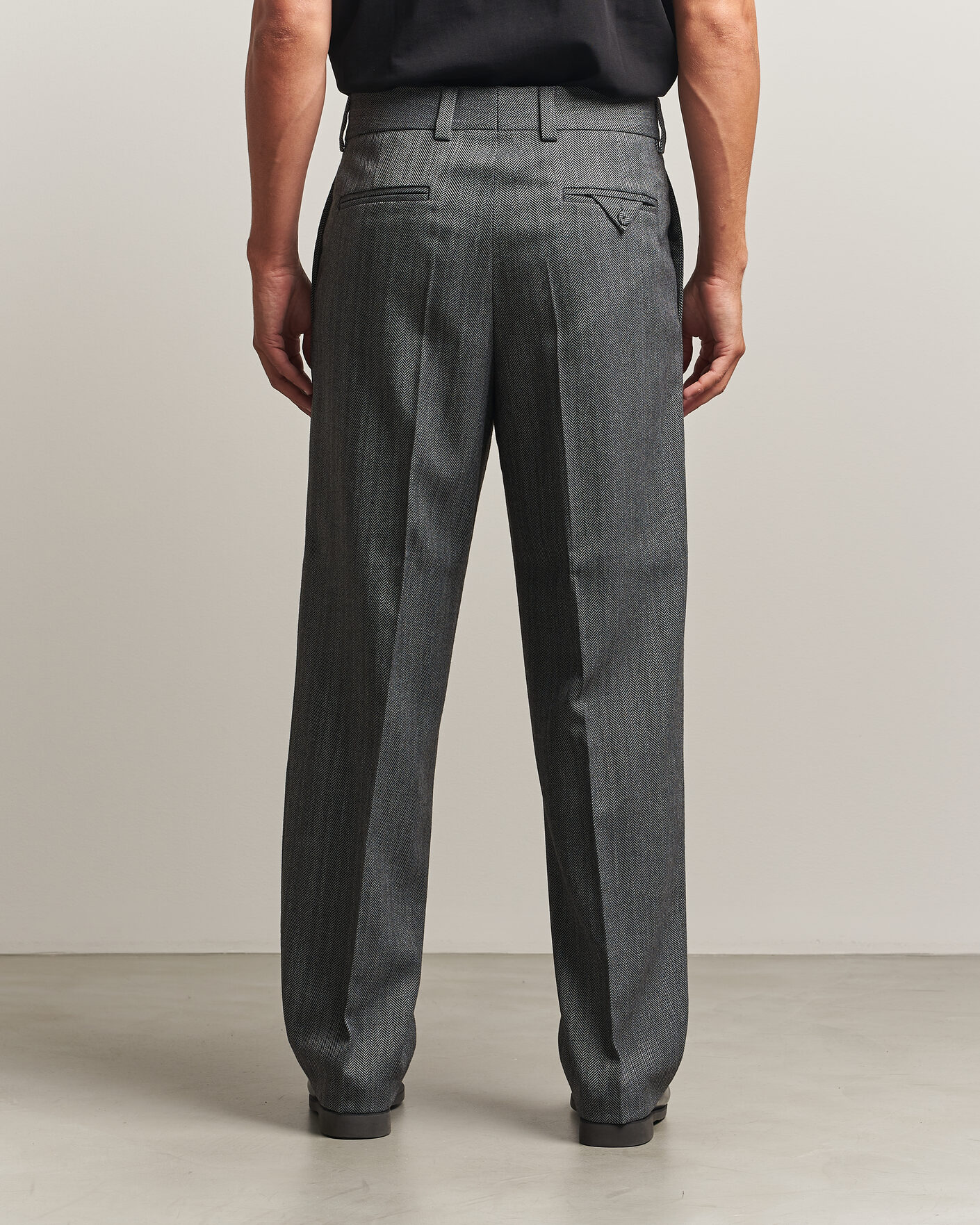 Herren | Hosen | HUGO | Flips Herringbone Suit Trousers Dark Grey