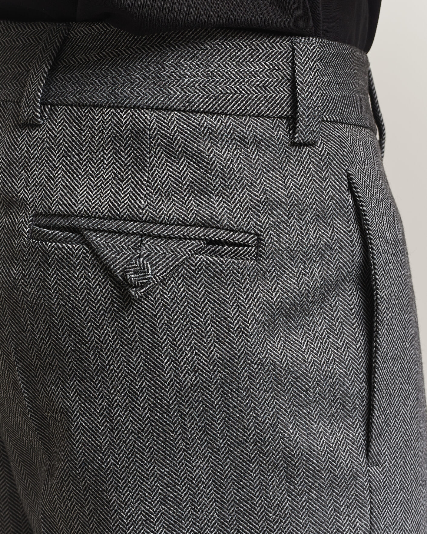 Herren | Hosen | HUGO | Flips Herringbone Suit Trousers Dark Grey