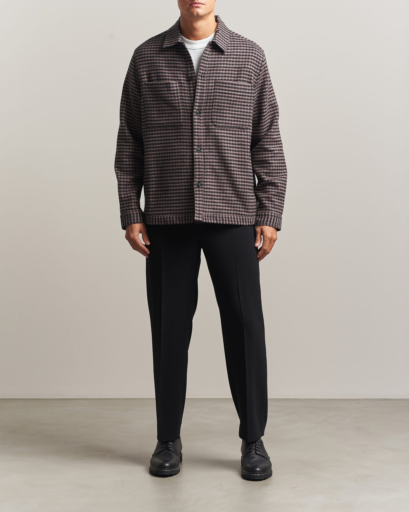 Herren | Hemden | HUGO | Eniri Houndstooth Overshirt Copper Brown