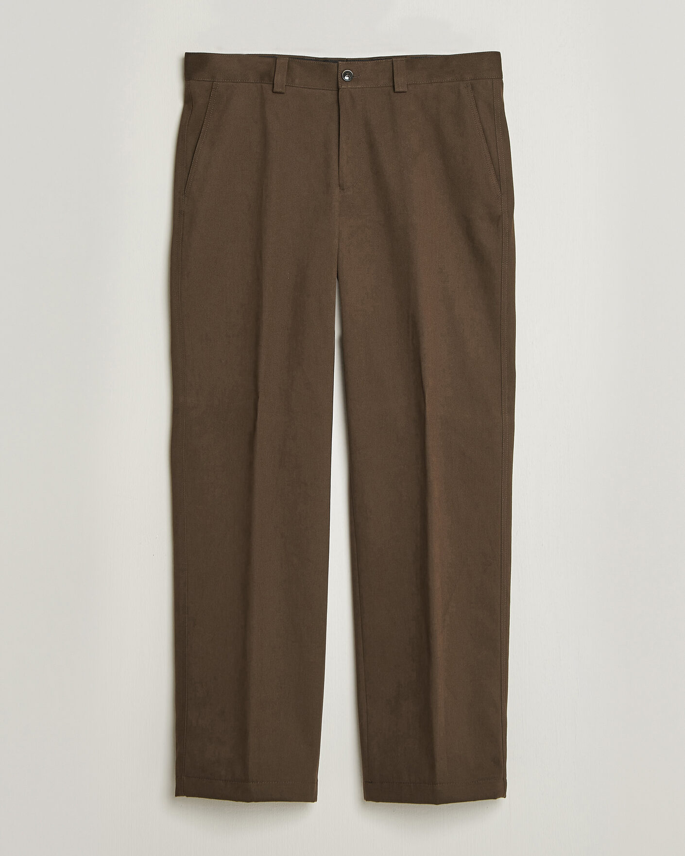 Herren | Hosen | BOSS CAMEL | Pave Brushed Cotton Pleated Trousers Open Green