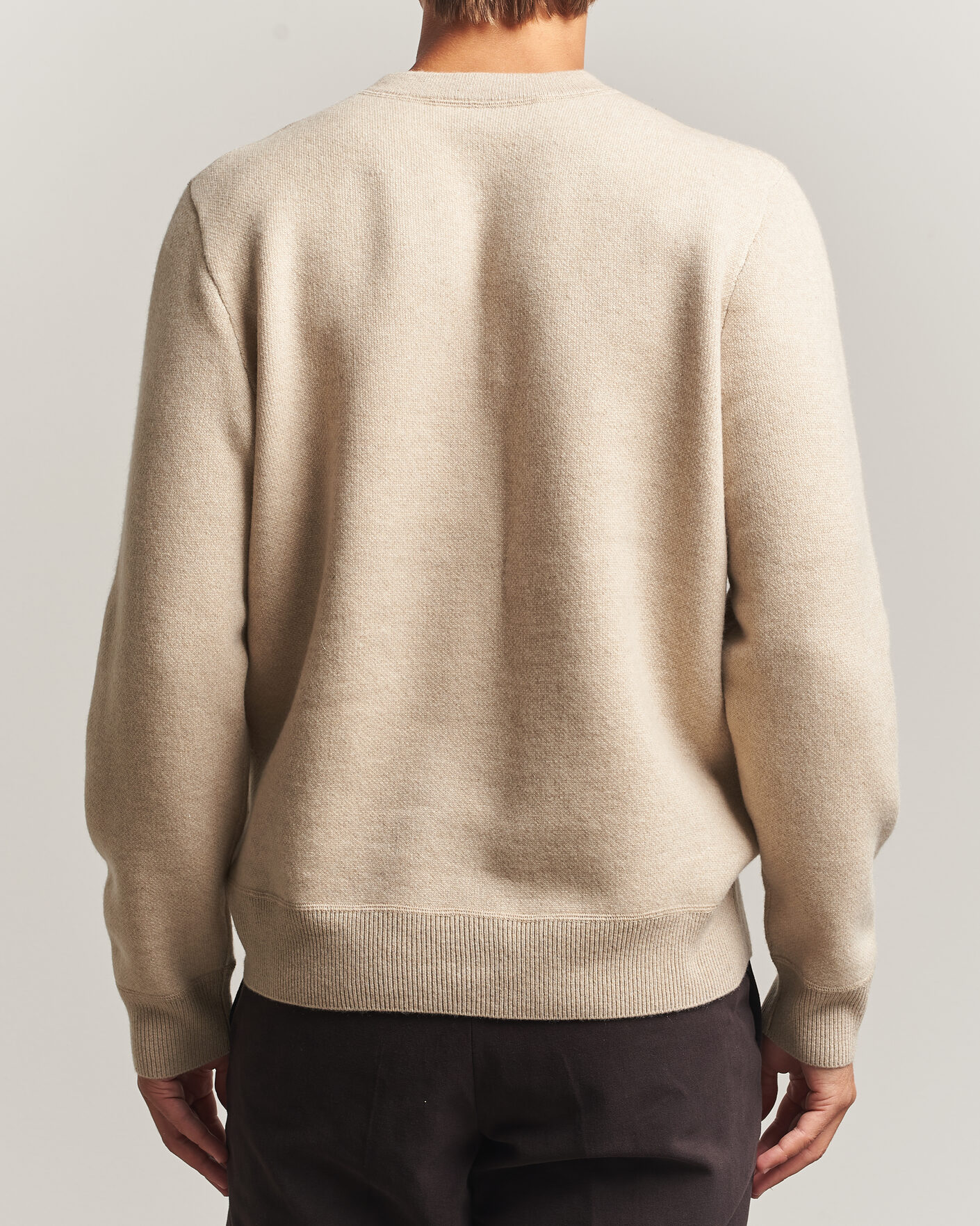 Herren | Pullover | BOSS CAMEL | Farrison Wool Knitted Sweater Light Beige