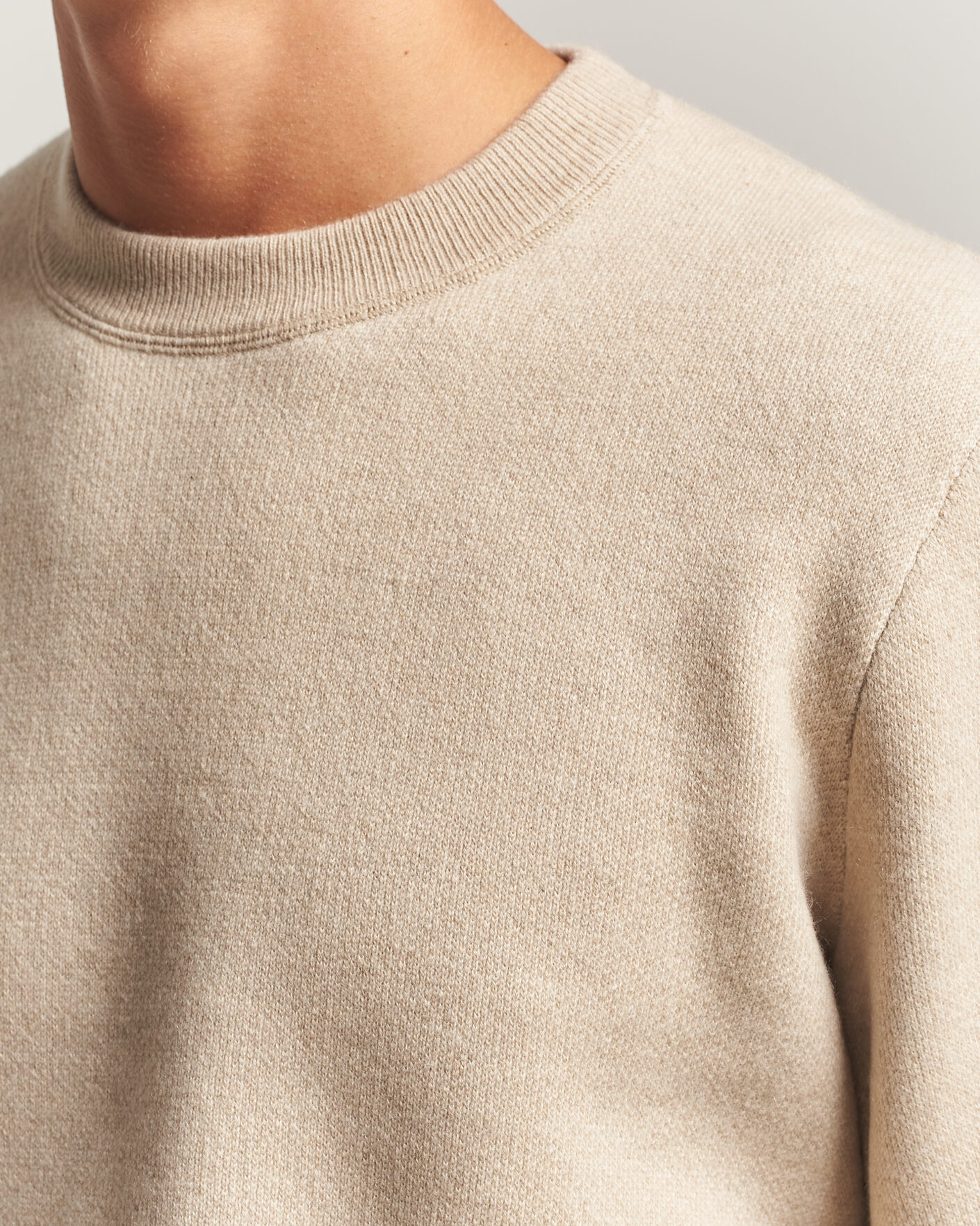 Herren | Pullover | BOSS CAMEL | Farrison Wool Knitted Sweater Light Beige