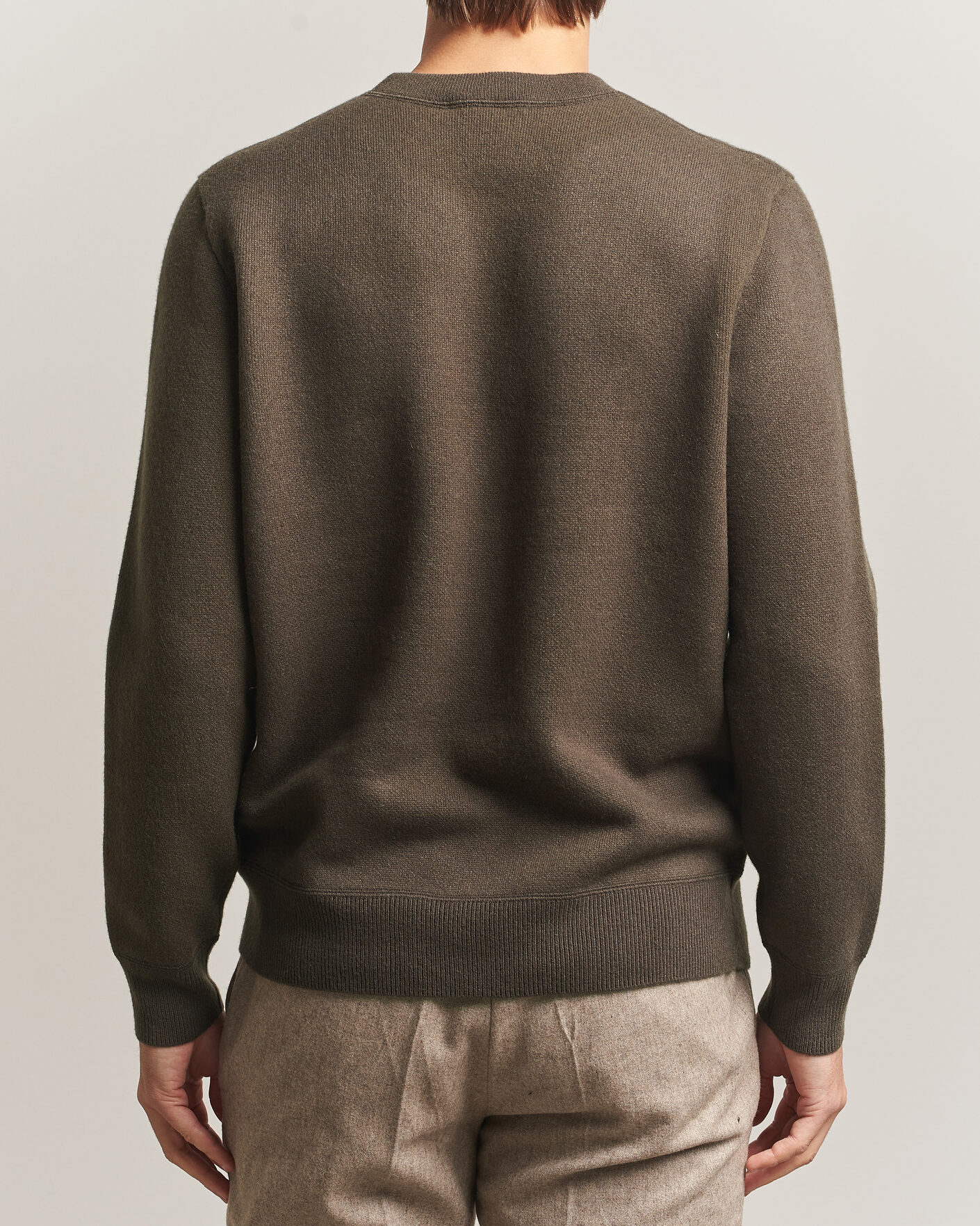 Herren | Pullover | BOSS CAMEL | Farrison Cashmere Knitted Sweater Open Green