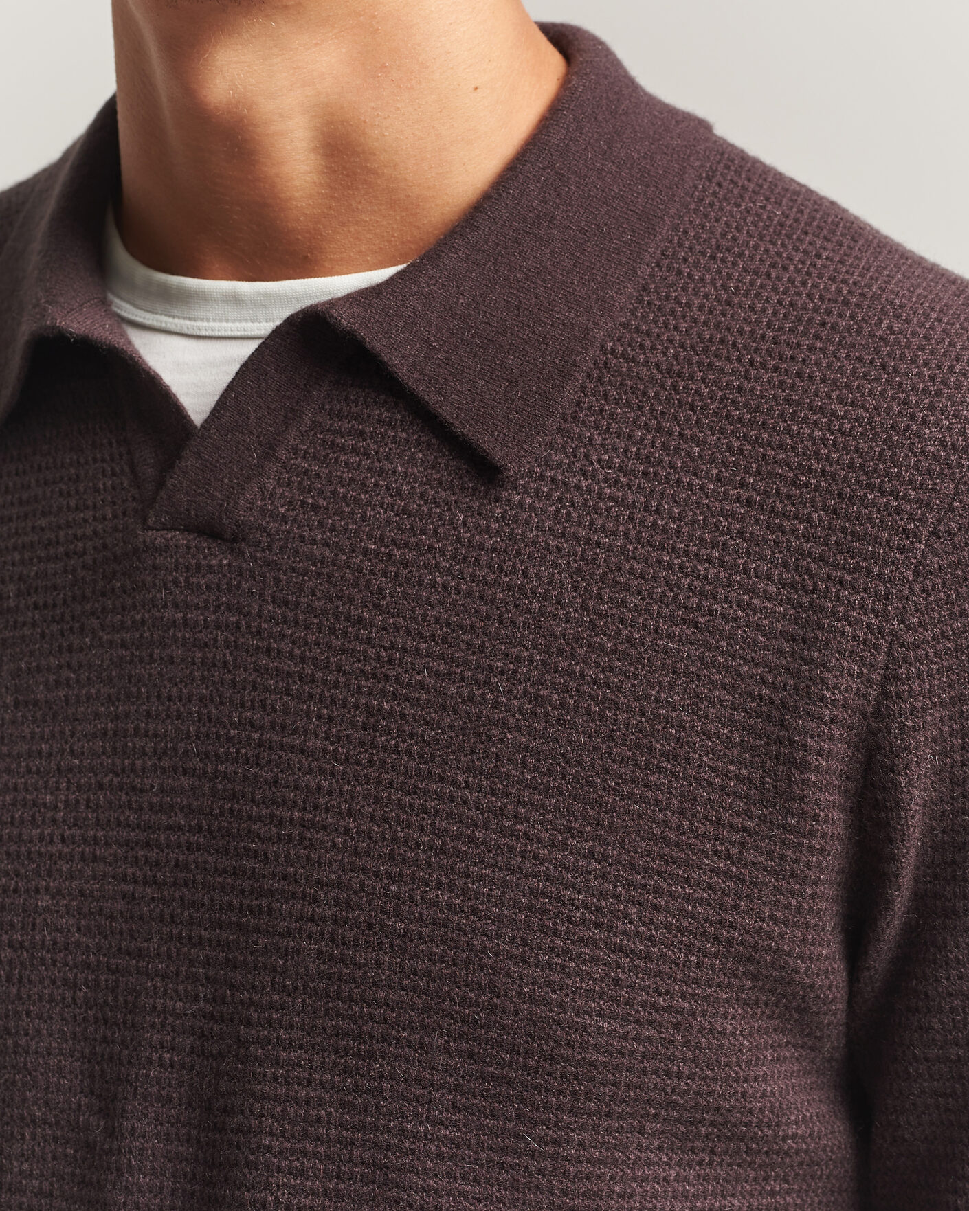 Herren | Pullover | BOSS CAMEL | Filo Wool Knitted Polo Open Brown
