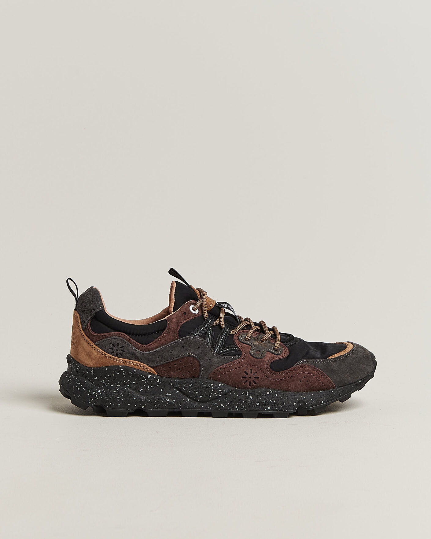 Herren | Sneaker | Flower Mountain | Yamano 3 Suede/Nylon Sneaker Black/Brown