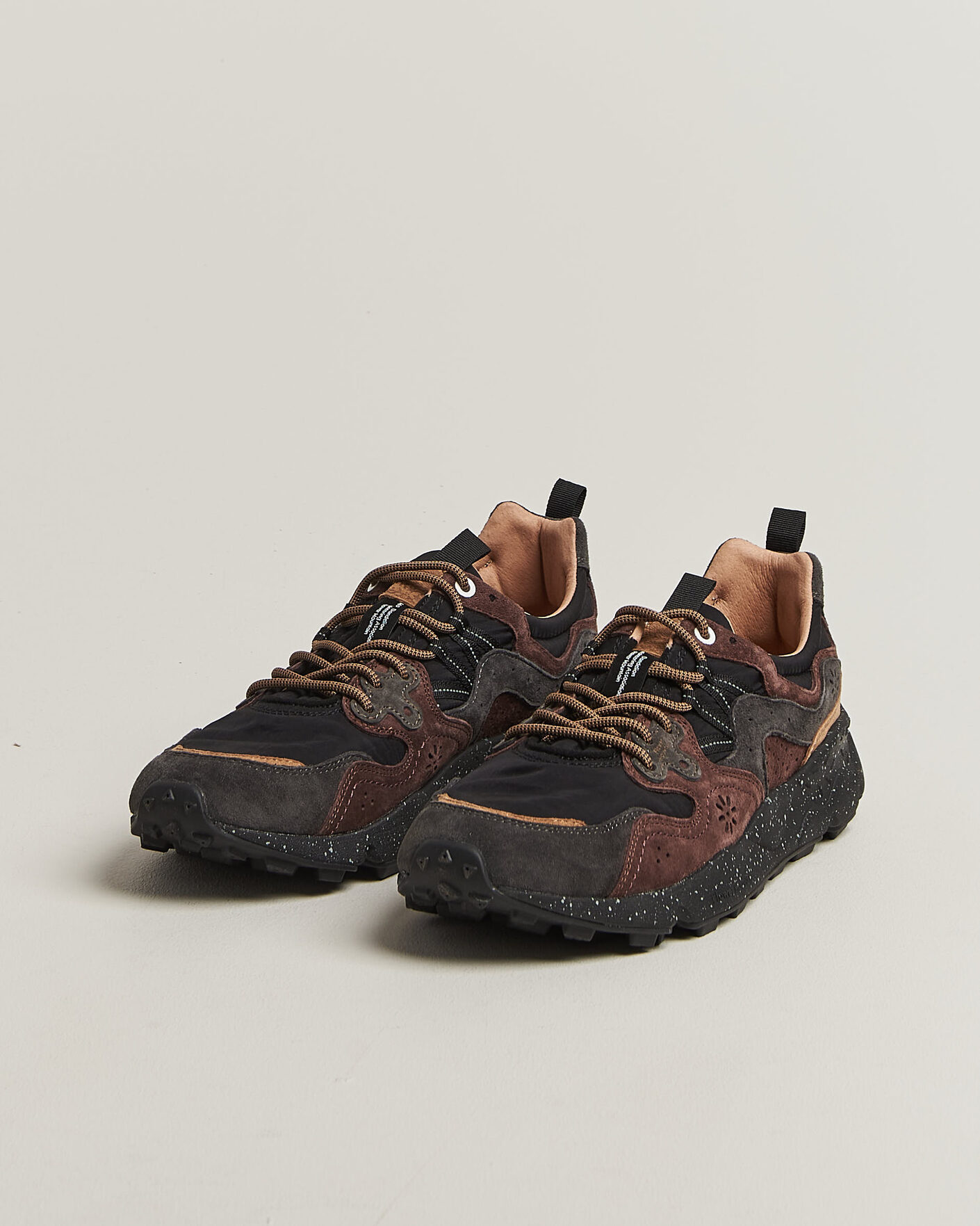 Herren | Sneaker | Flower Mountain | Yamano 3 Suede/Nylon Sneaker Black/Brown