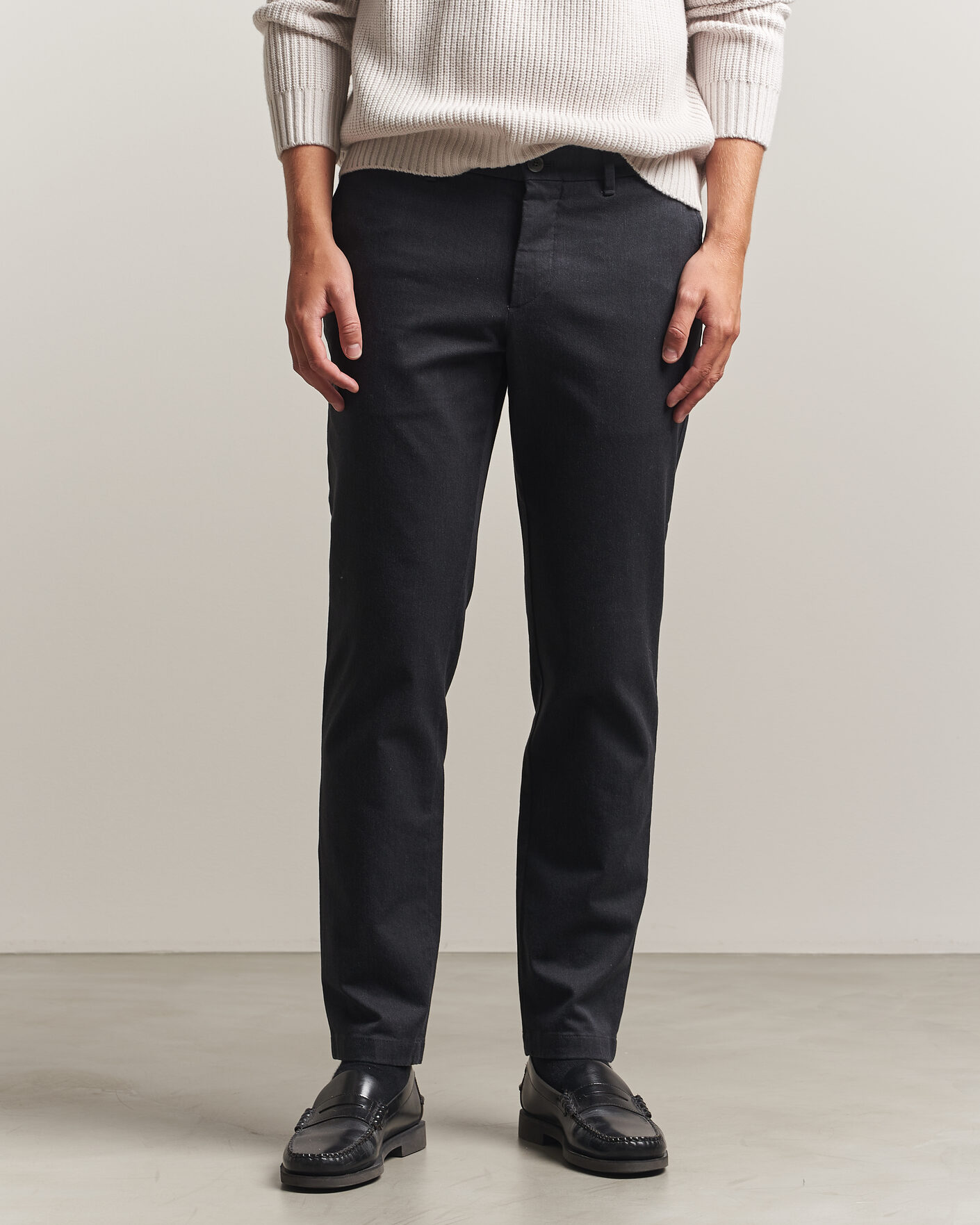 Herren | Hosen | J.Lindeberg | Chase Stretch Flannel Trousers Dark Grey