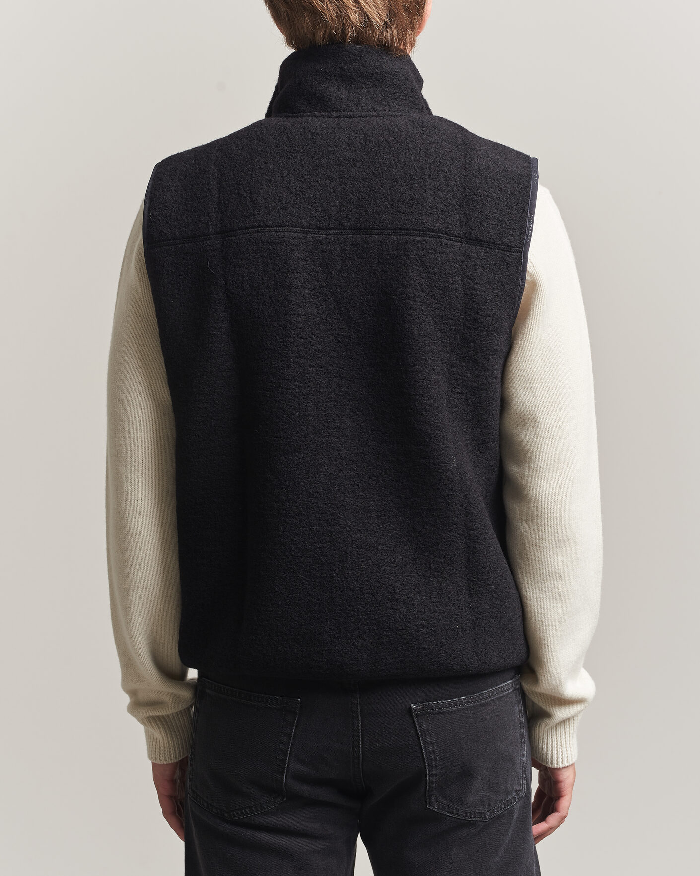 Herren | Westen | J.Lindeberg | Duncan Wool Fleece Vest Black