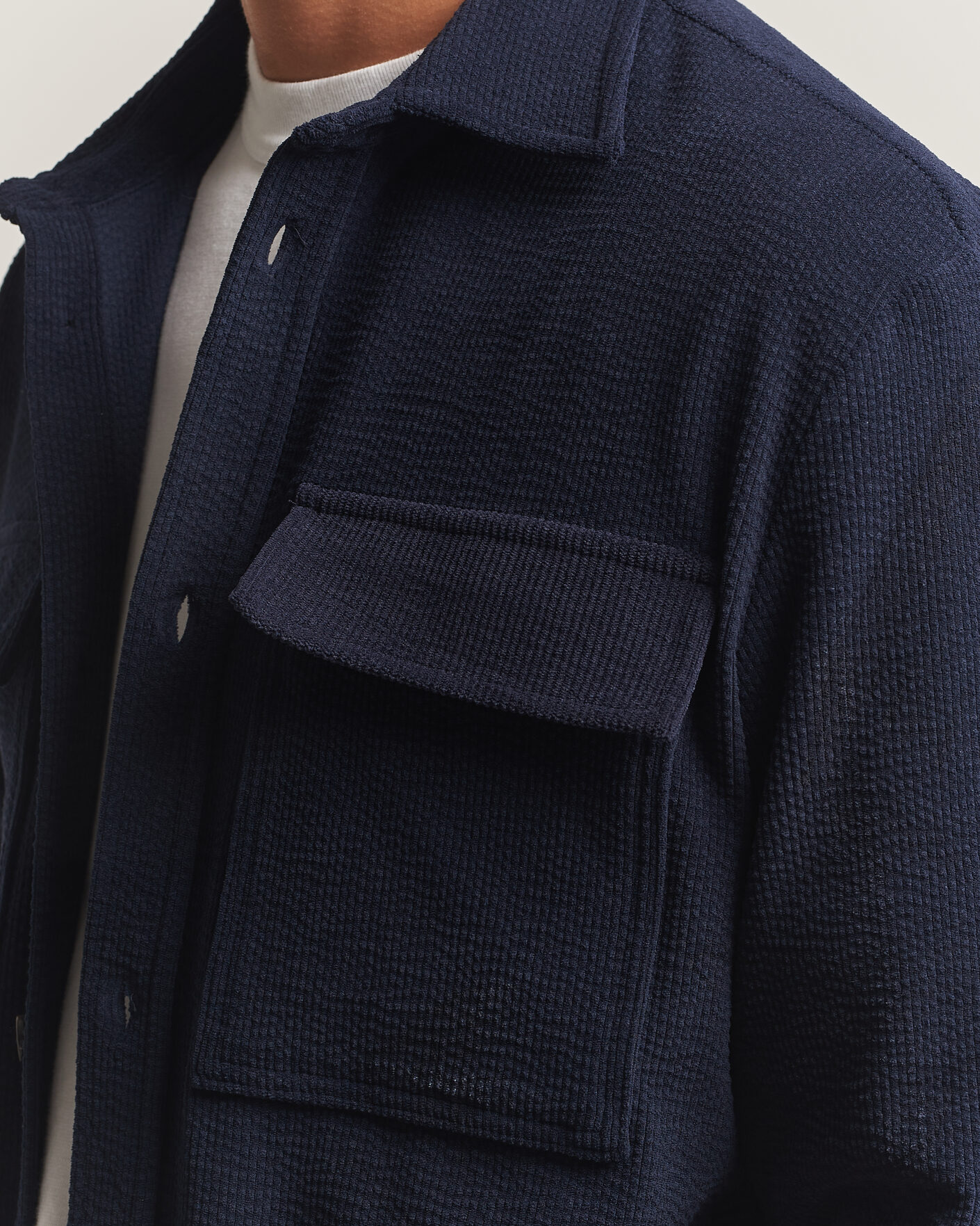 Herren | Hemden | J.Lindeberg | Finnigan Drape Cord Overshirt JL Navy