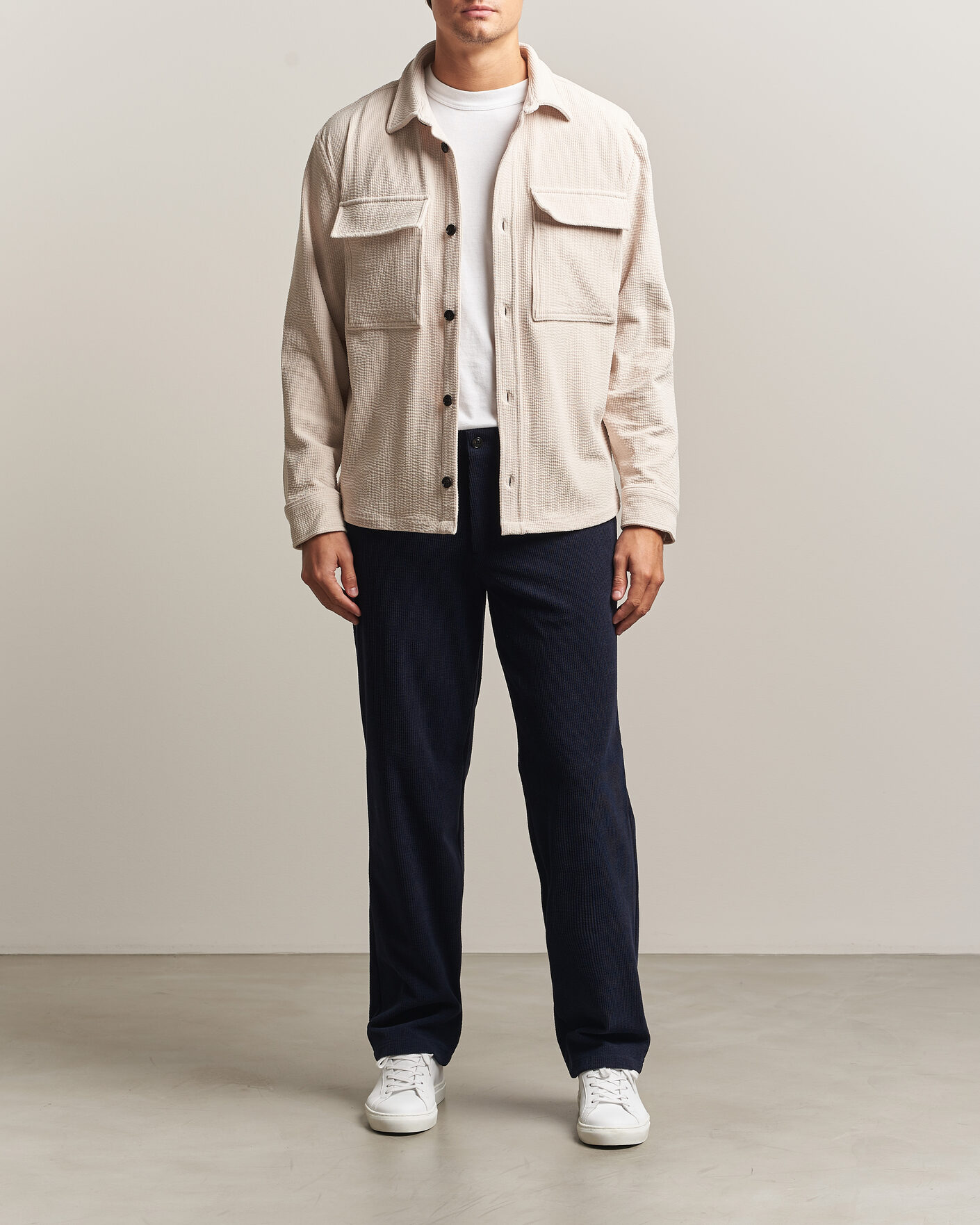 Herren | Hemden | J.Lindeberg | Finnigan Drape Cord Overshirt Moonbeam