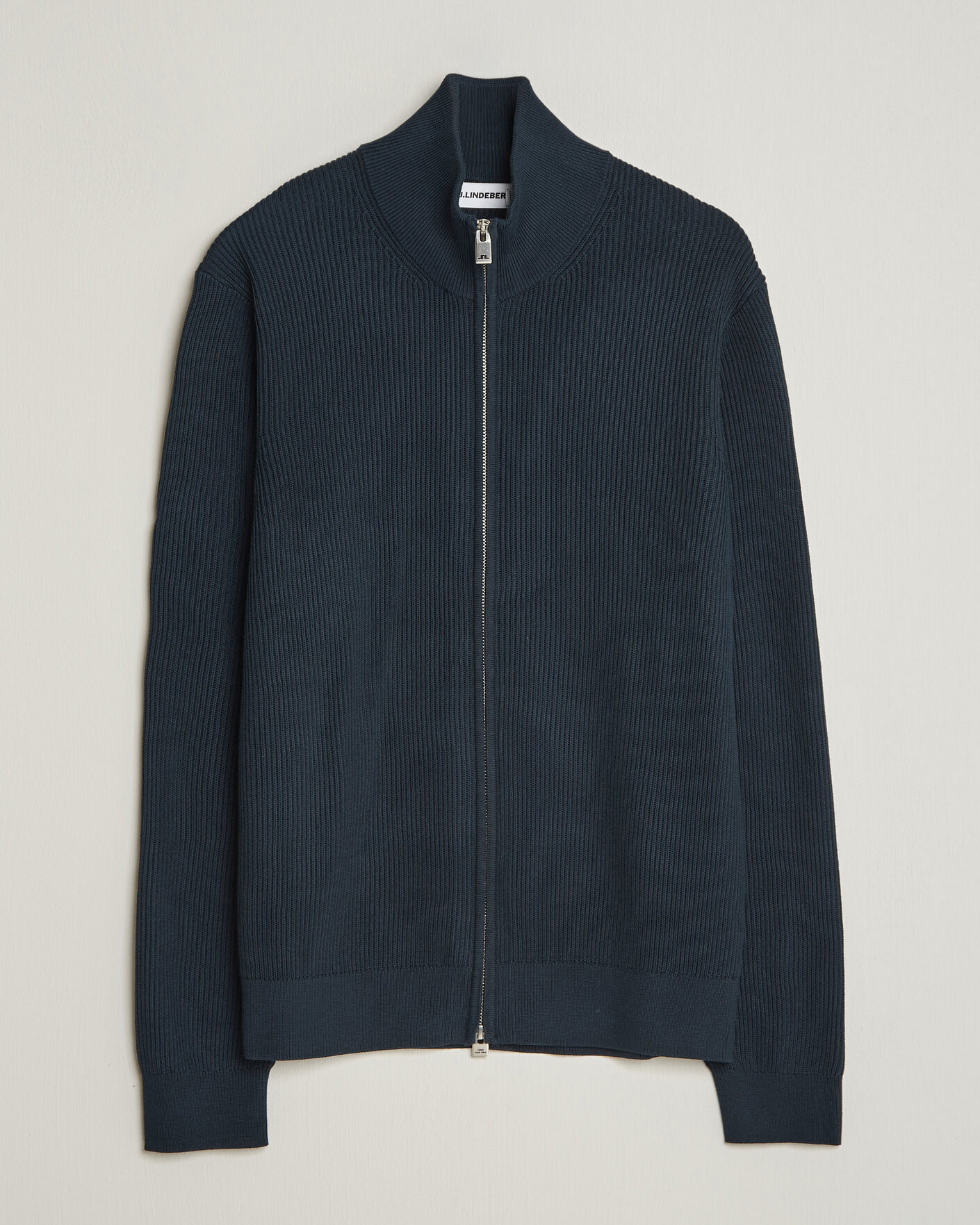 Herren | Pullover | J.Lindeberg | Alexis Cotton Full Zip JL Navy