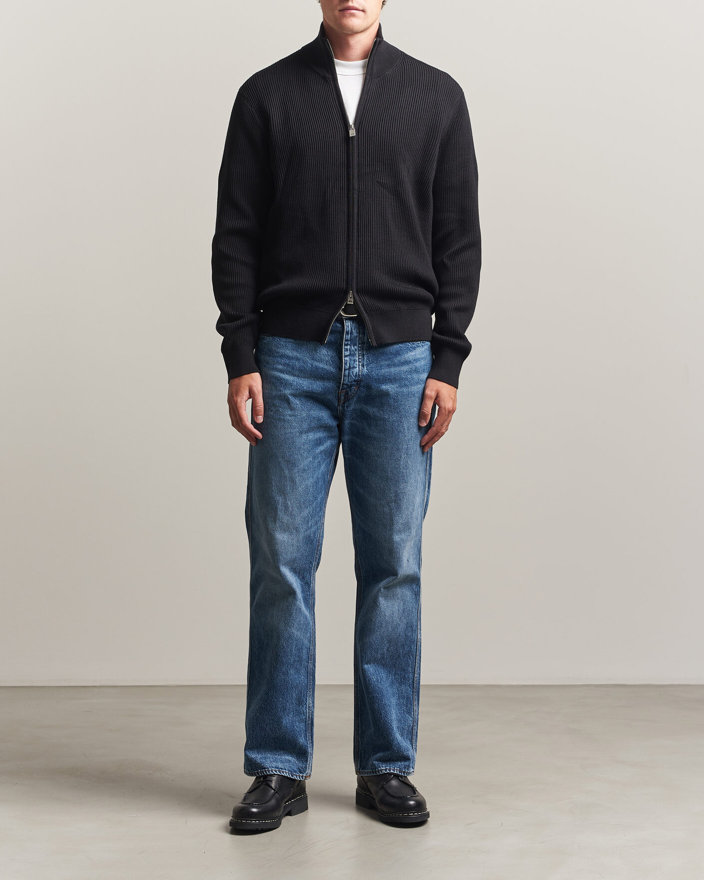 Herren | Pullover | J.Lindeberg | Alexis Cotton Full Zip Black