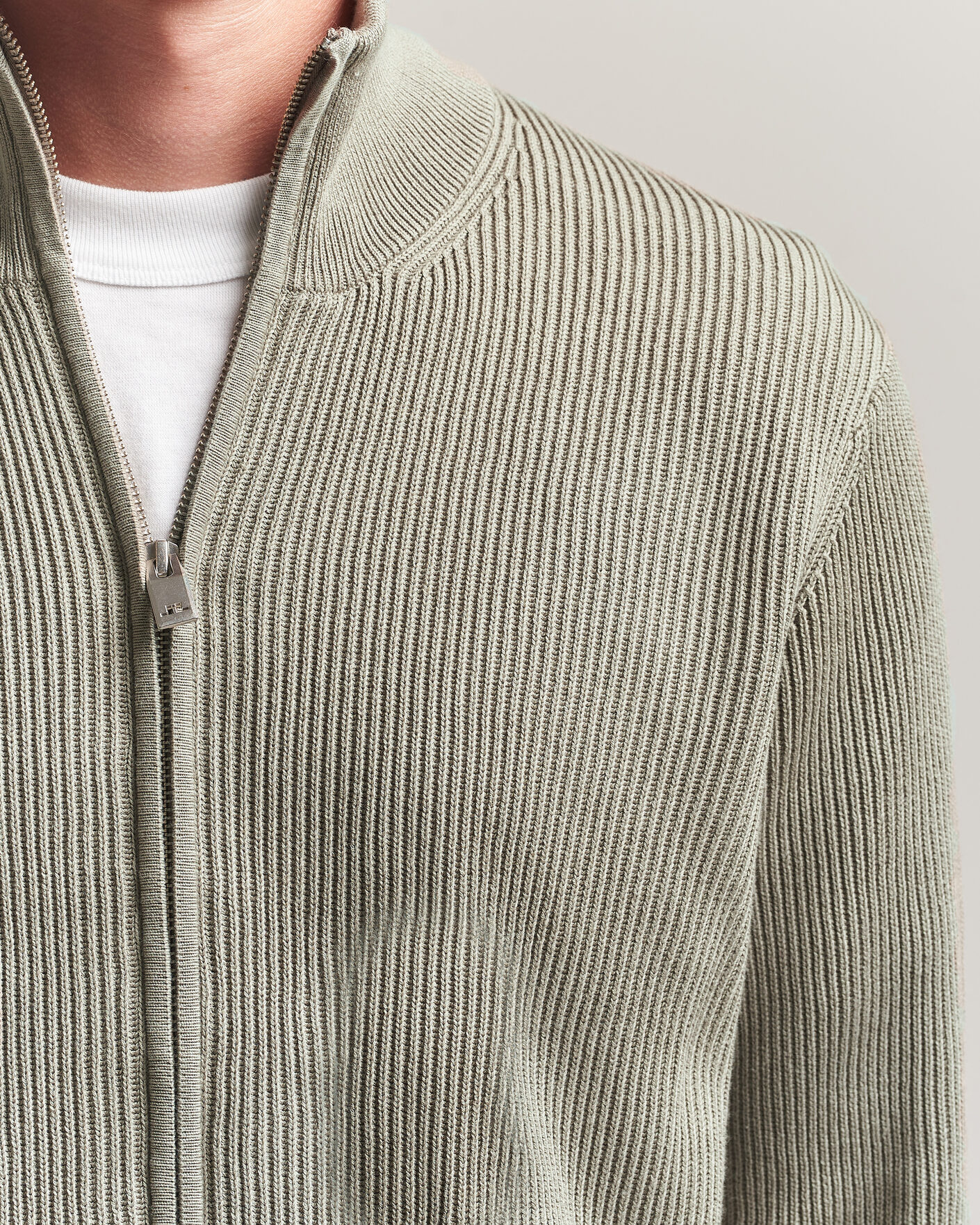 Herren | Pullover | J.Lindeberg | Alexis Cotton Full Zip Brindle