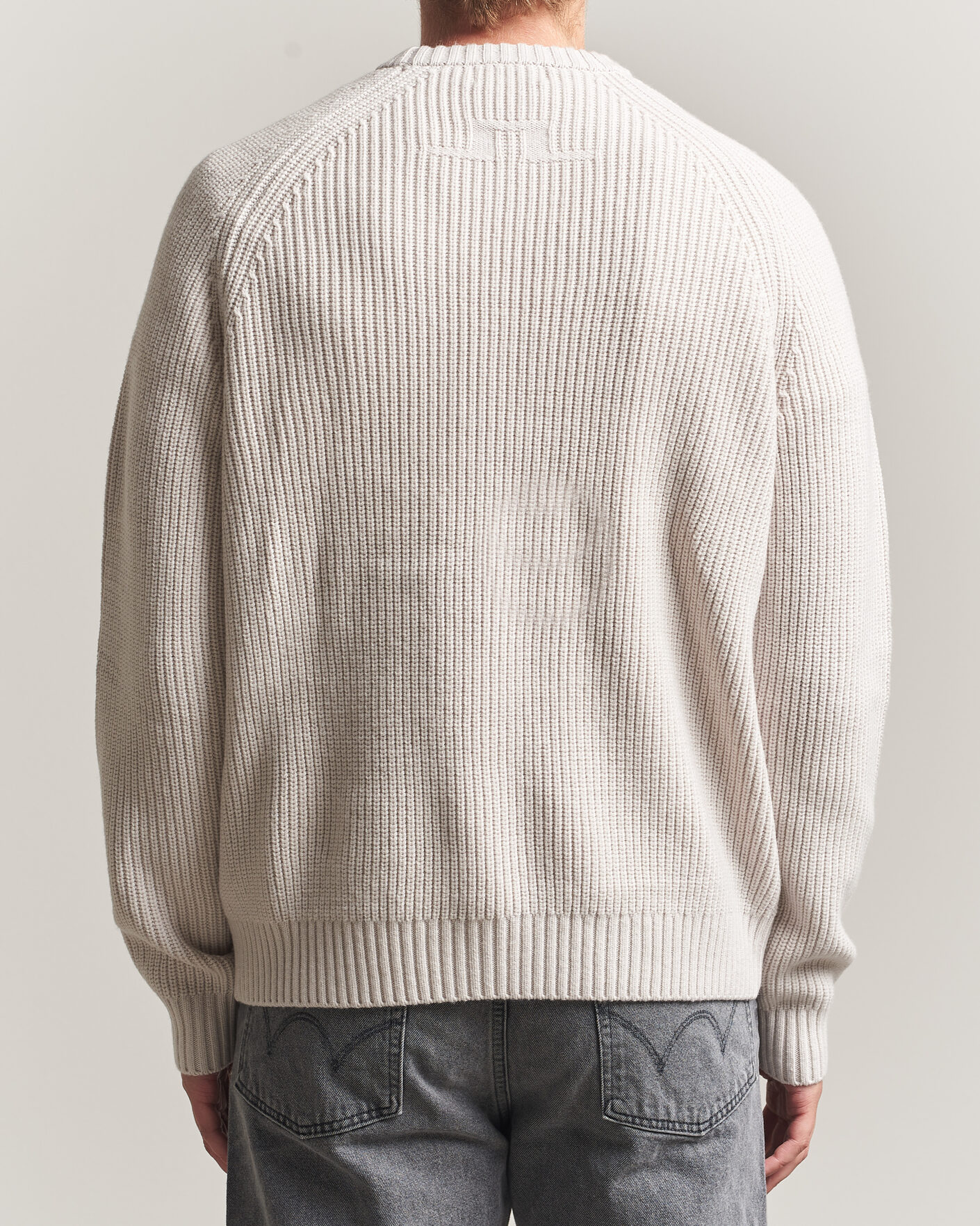 Herren | Pullover | J.Lindeberg | Hallow Wool Blend Knitted Sweater Moonbeam