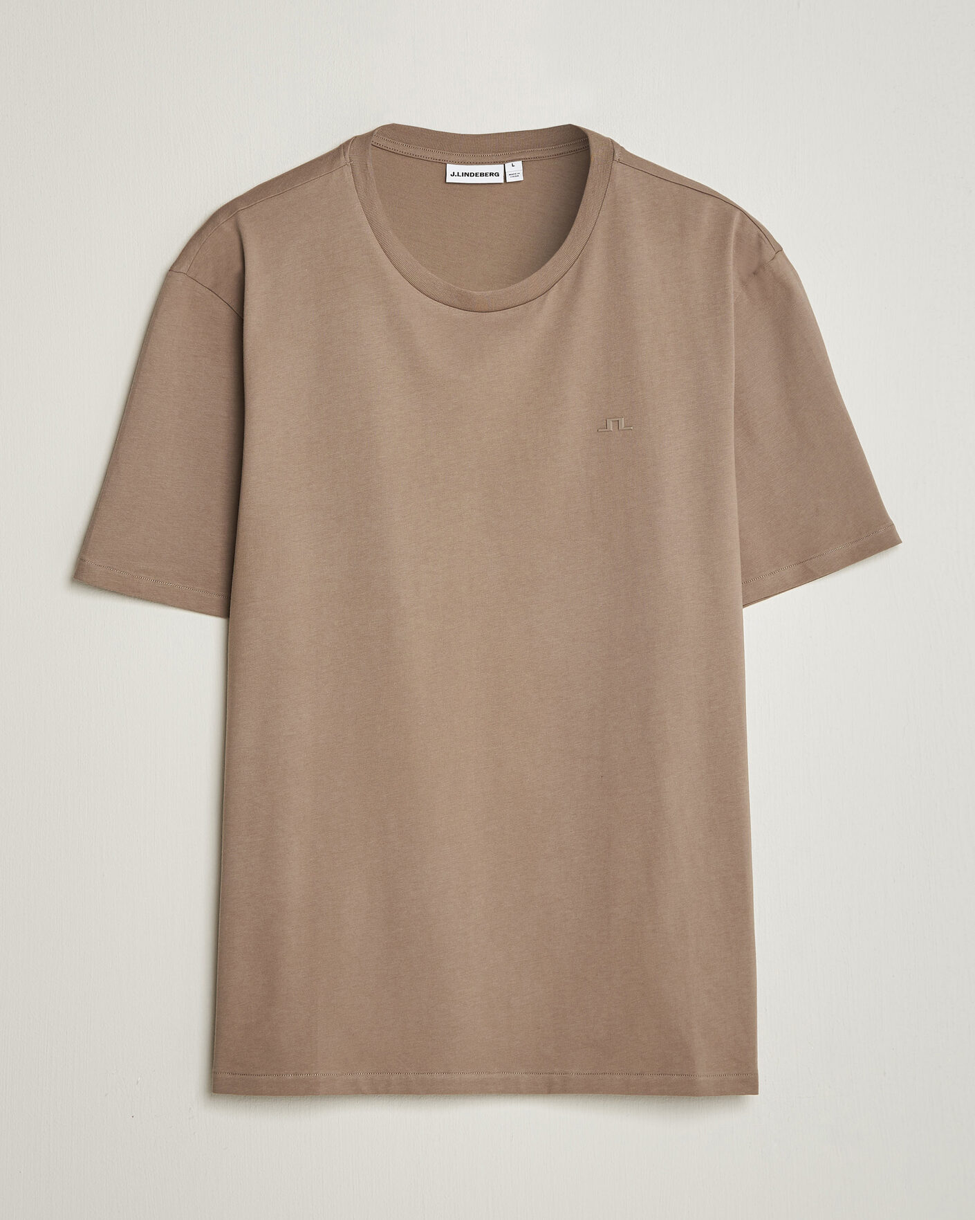 Herren | T-Shirts | J.Lindeberg | Alpha Crew Neck T-Shirt Brindle