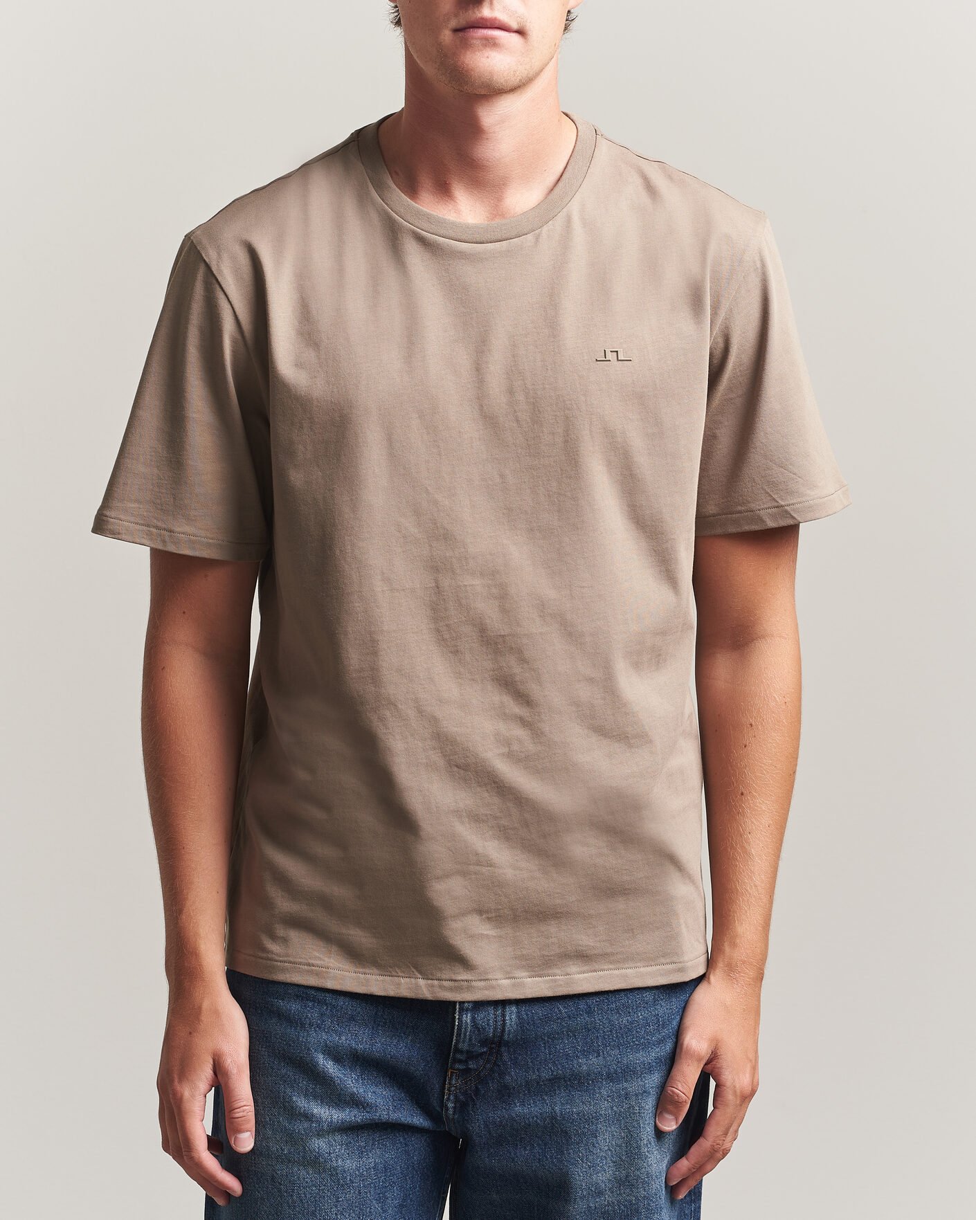 Herren | T-Shirts | J.Lindeberg | Alpha Crew Neck T-Shirt Brindle