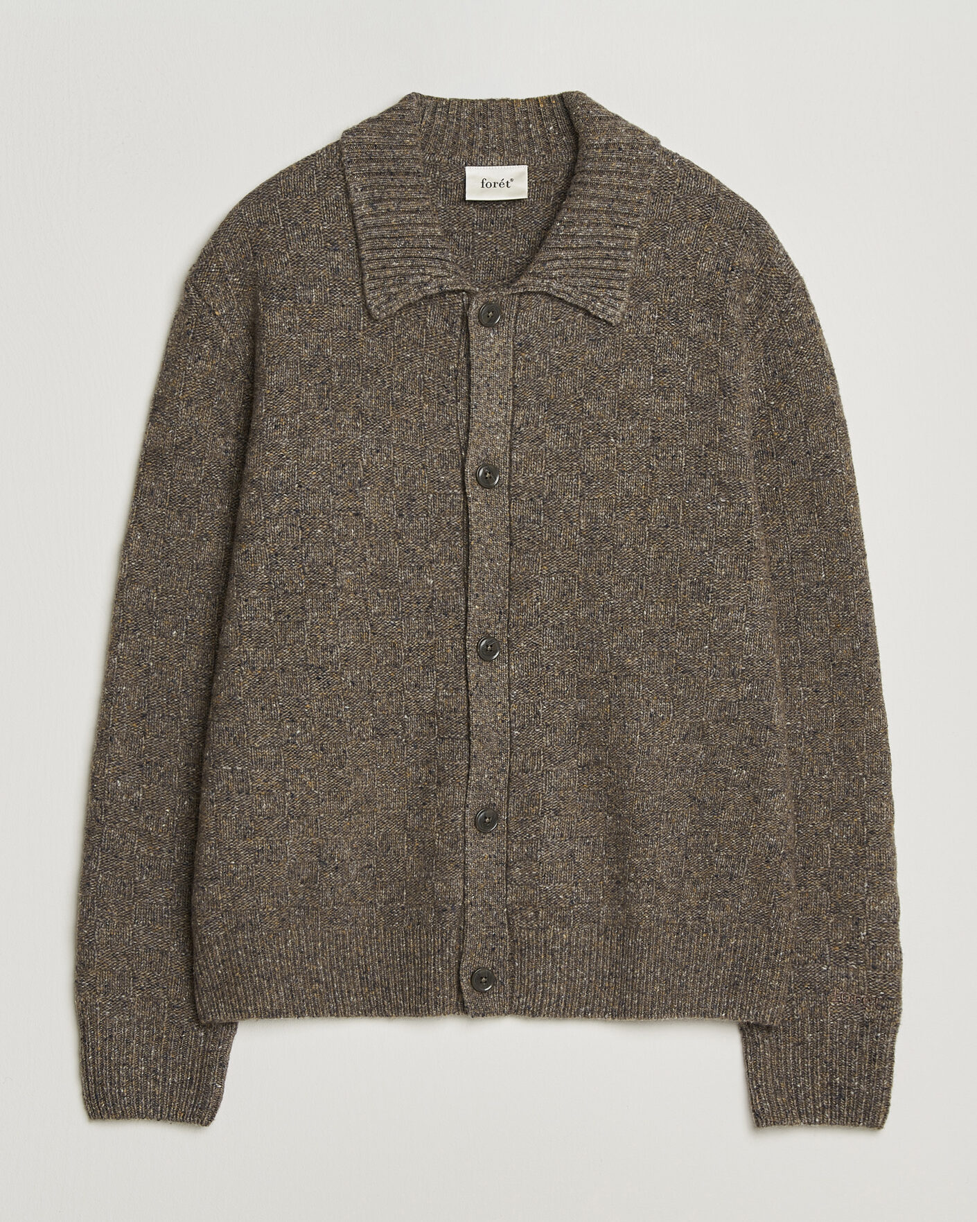 Herren | Pullover | Forét | Area Wool Cardigan Jacket Taupe